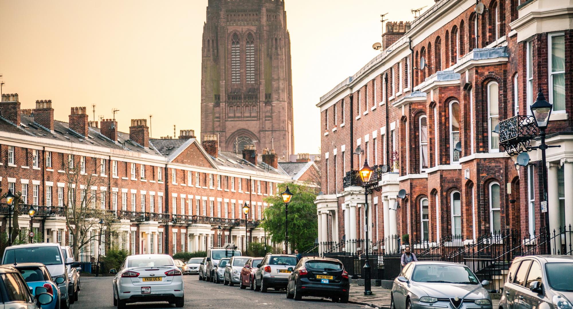 Liverpool Cathedral and housing