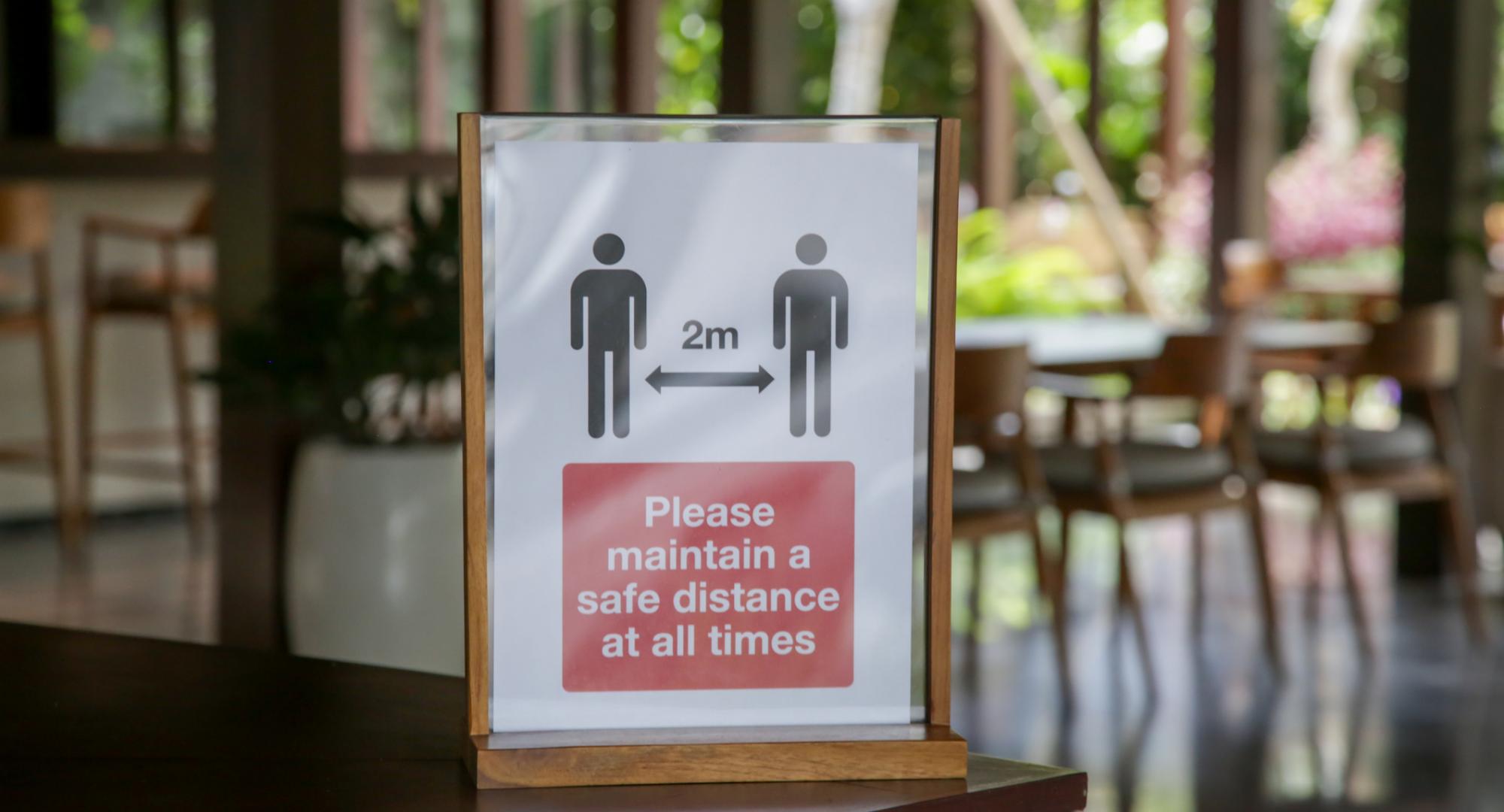 Social distancing sign
