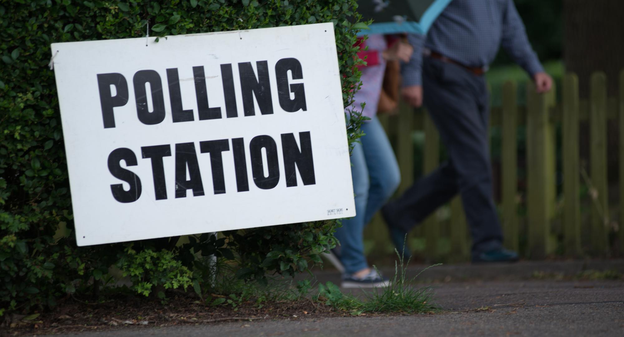 Polling Station sign