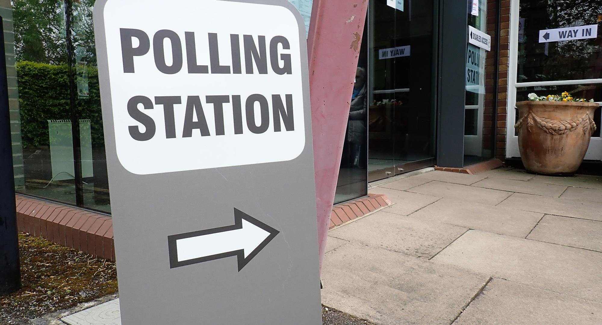 Polling Station sign