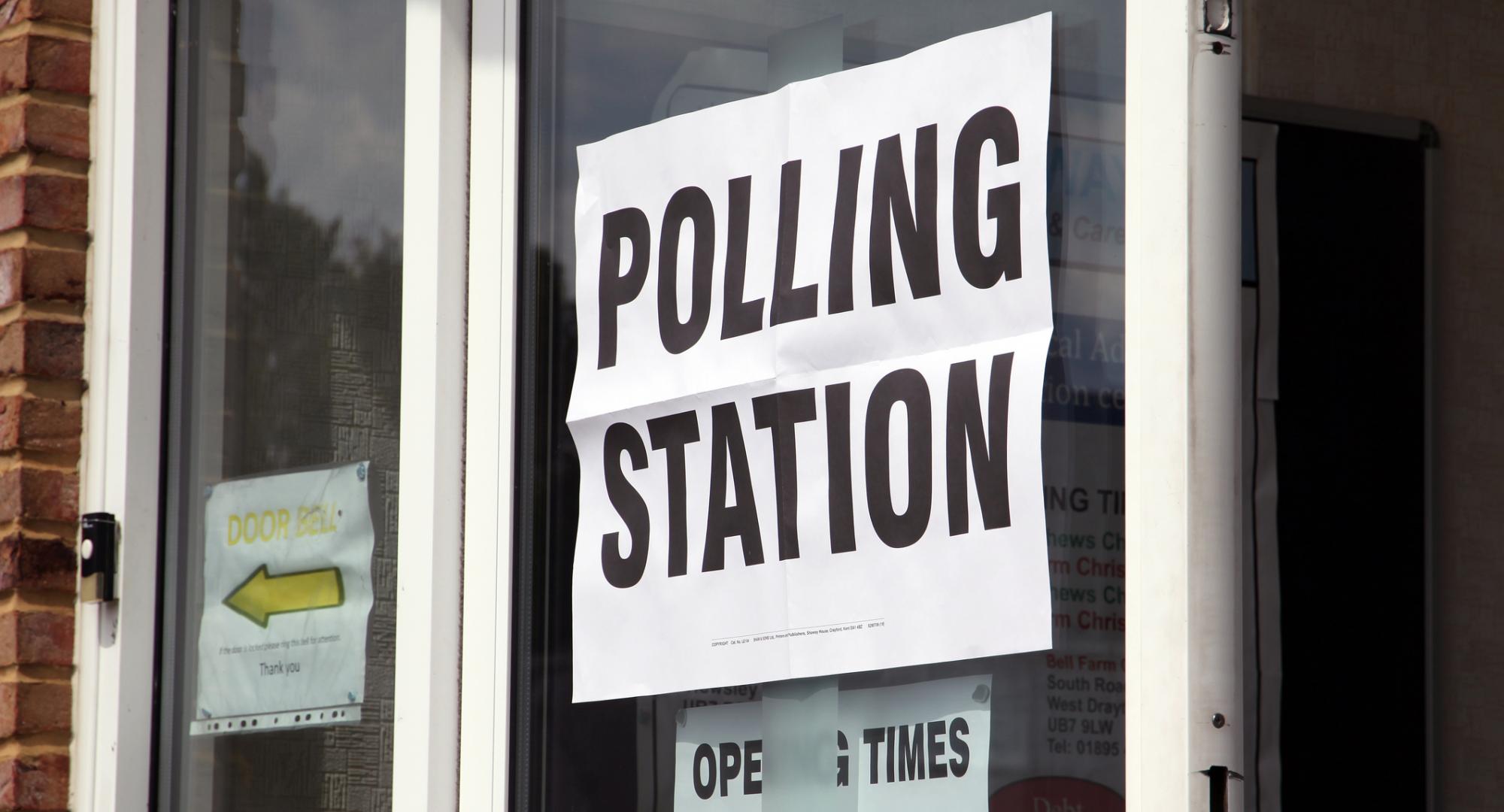 Polling Station sign