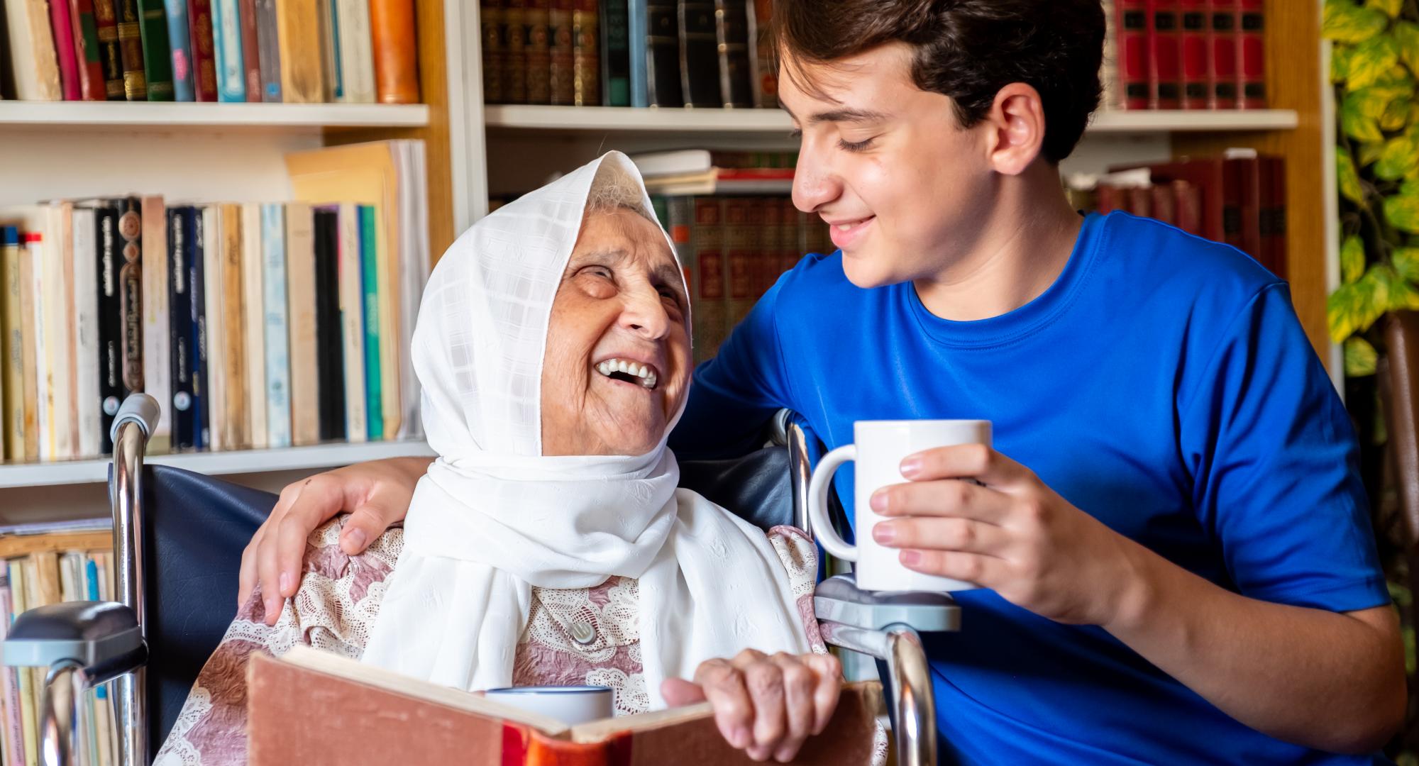 Grandmother and grandson