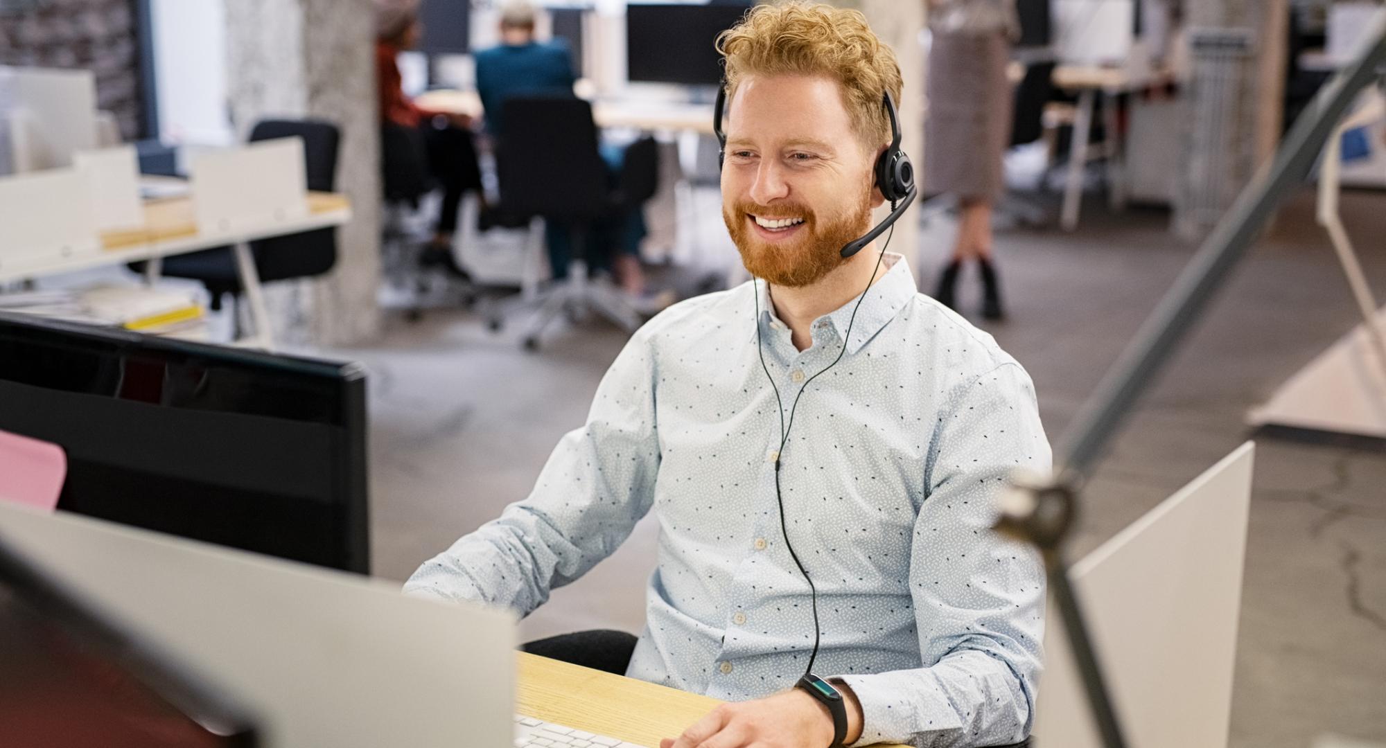 Man on computer