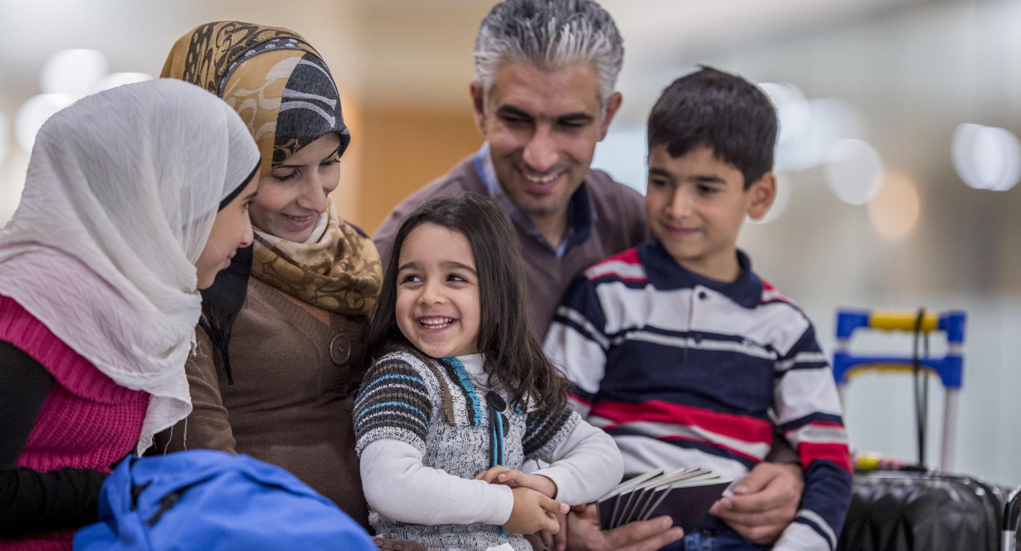 Refugee family