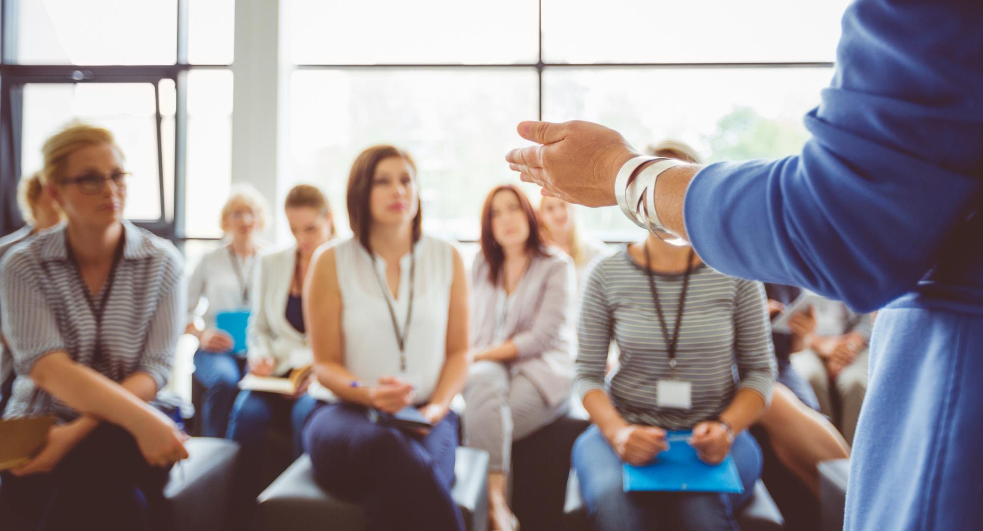 Presentation in front of a group