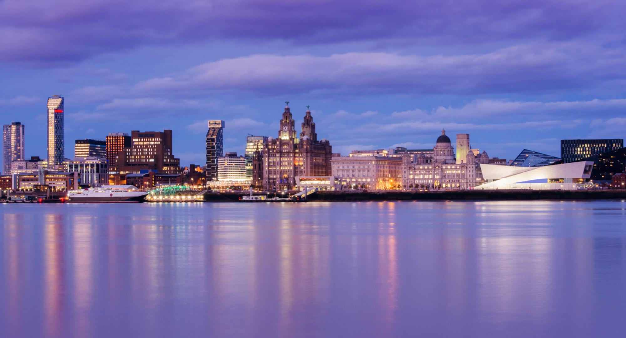 Liverpool at dusk