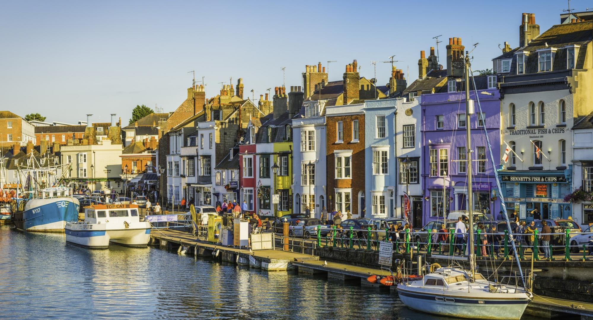 Coastal town harbour in the UK