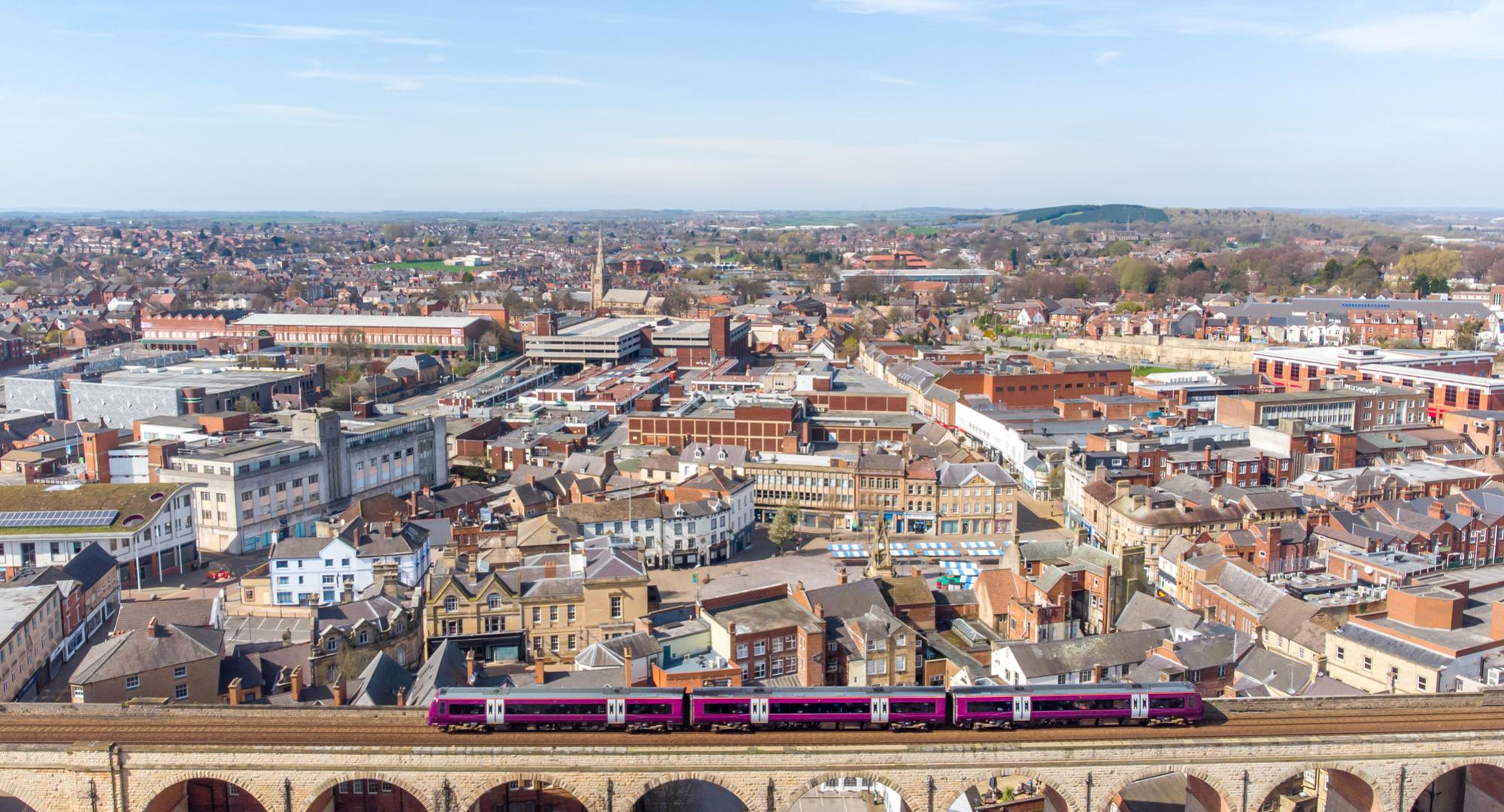 Mansfield aerial shot