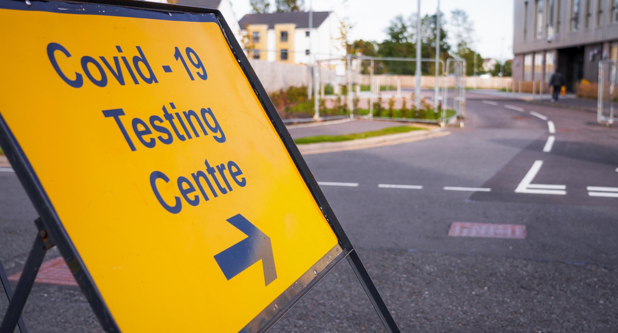 Covid-19 Testing Centre sign