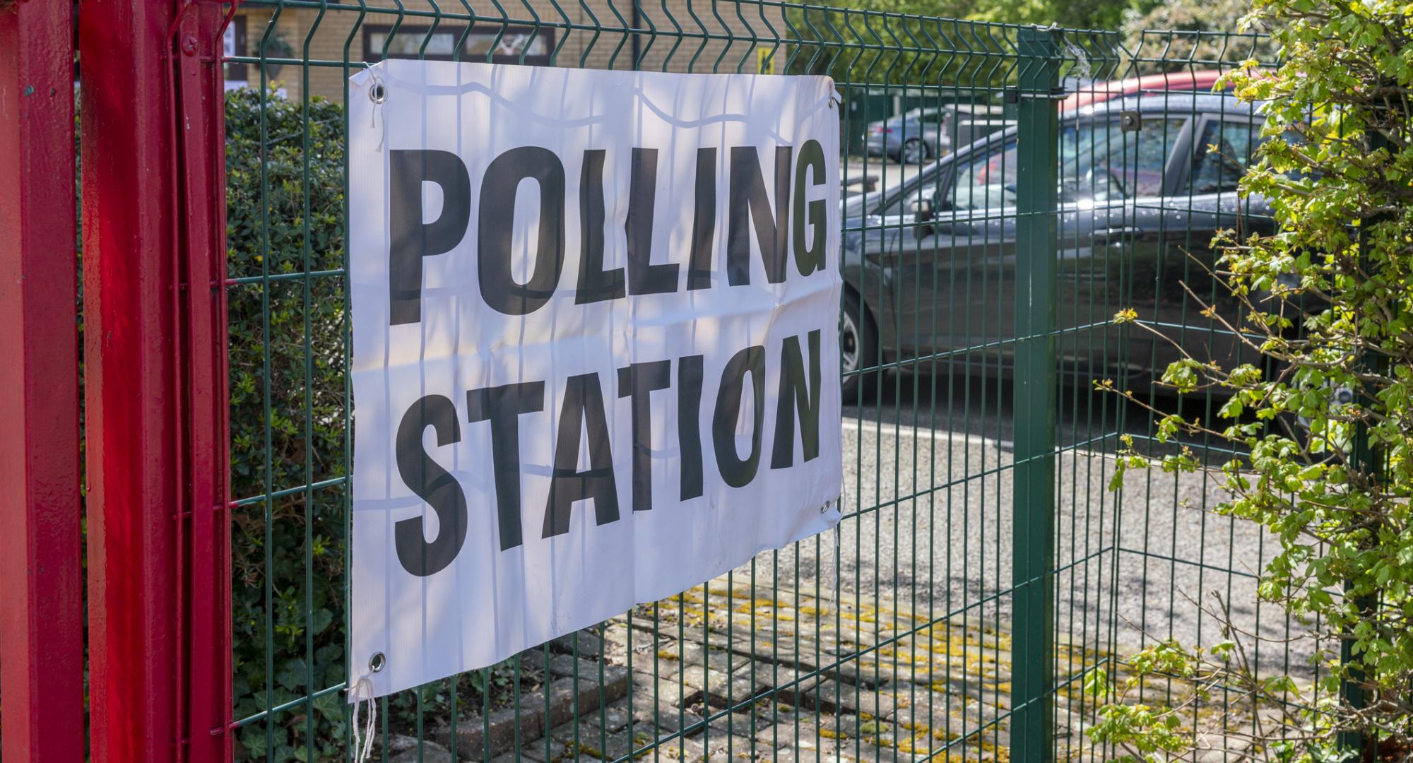 Polling Station sign