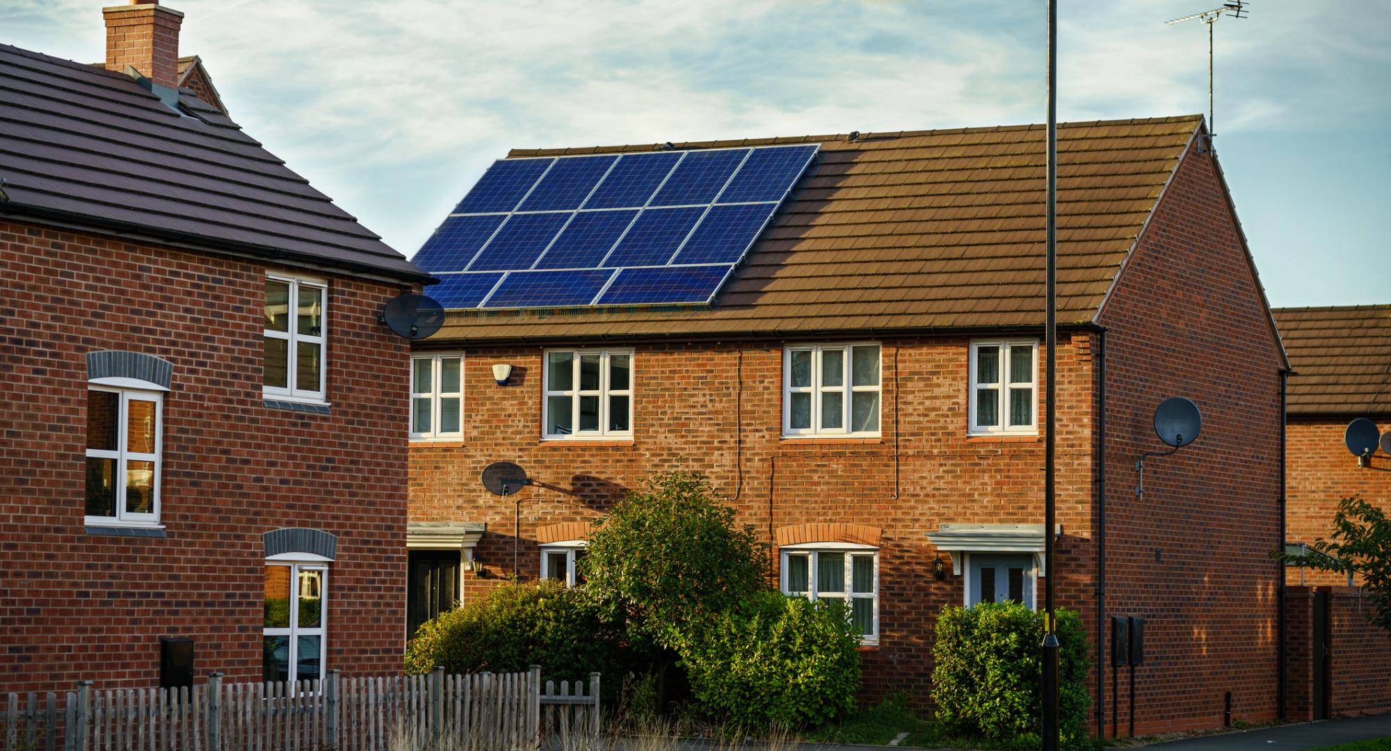 Solar panel on house