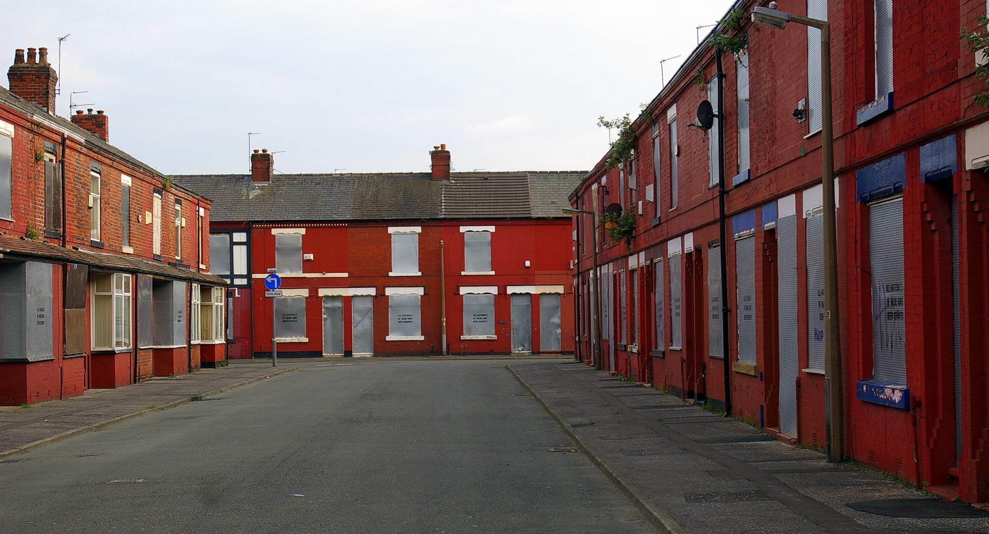 Boarded up houses