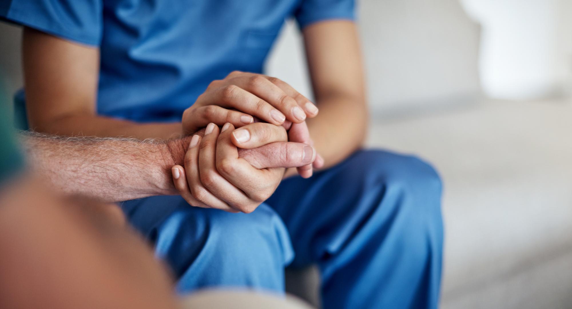 Care worker with elderly person