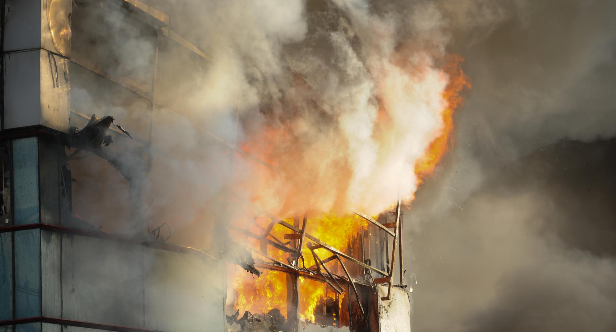 Fire at block of flats