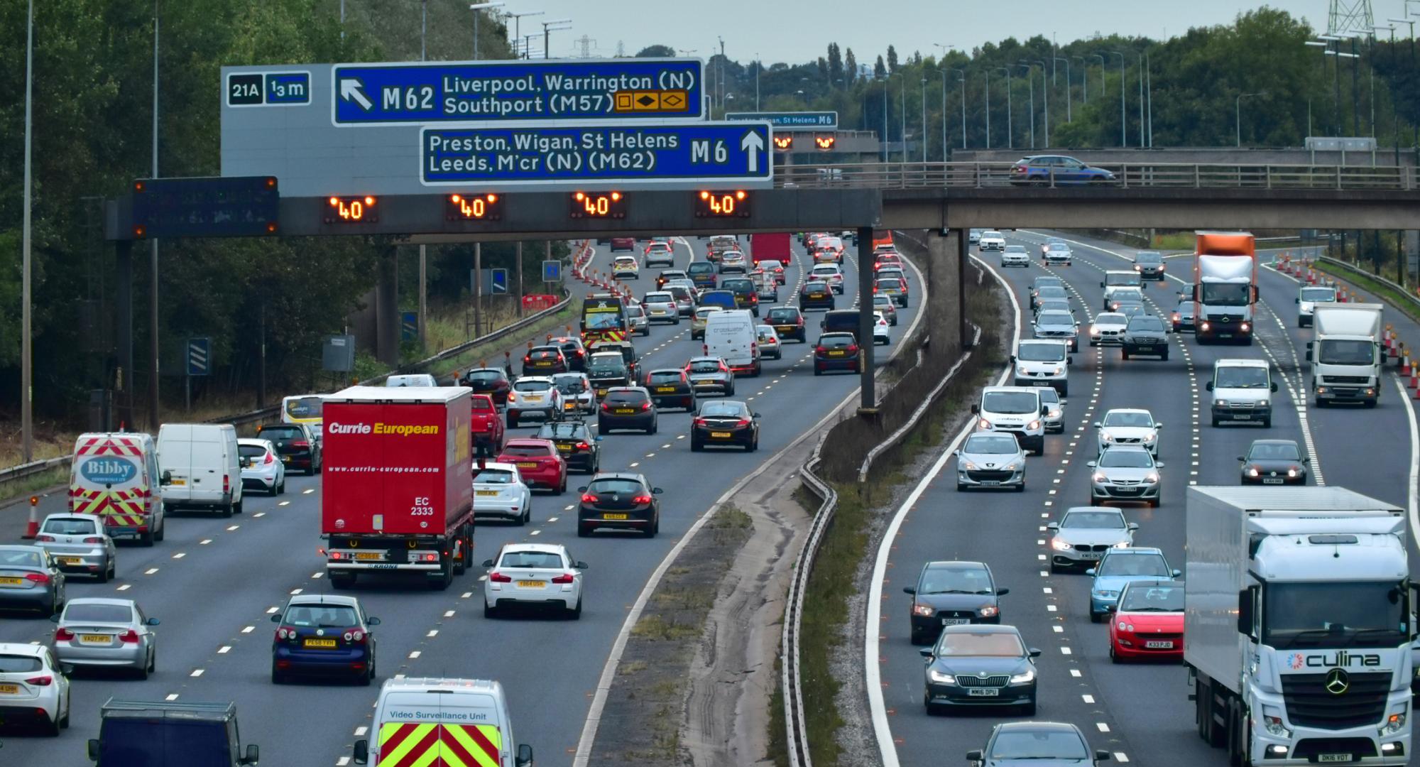 Motorway traffic in the UK