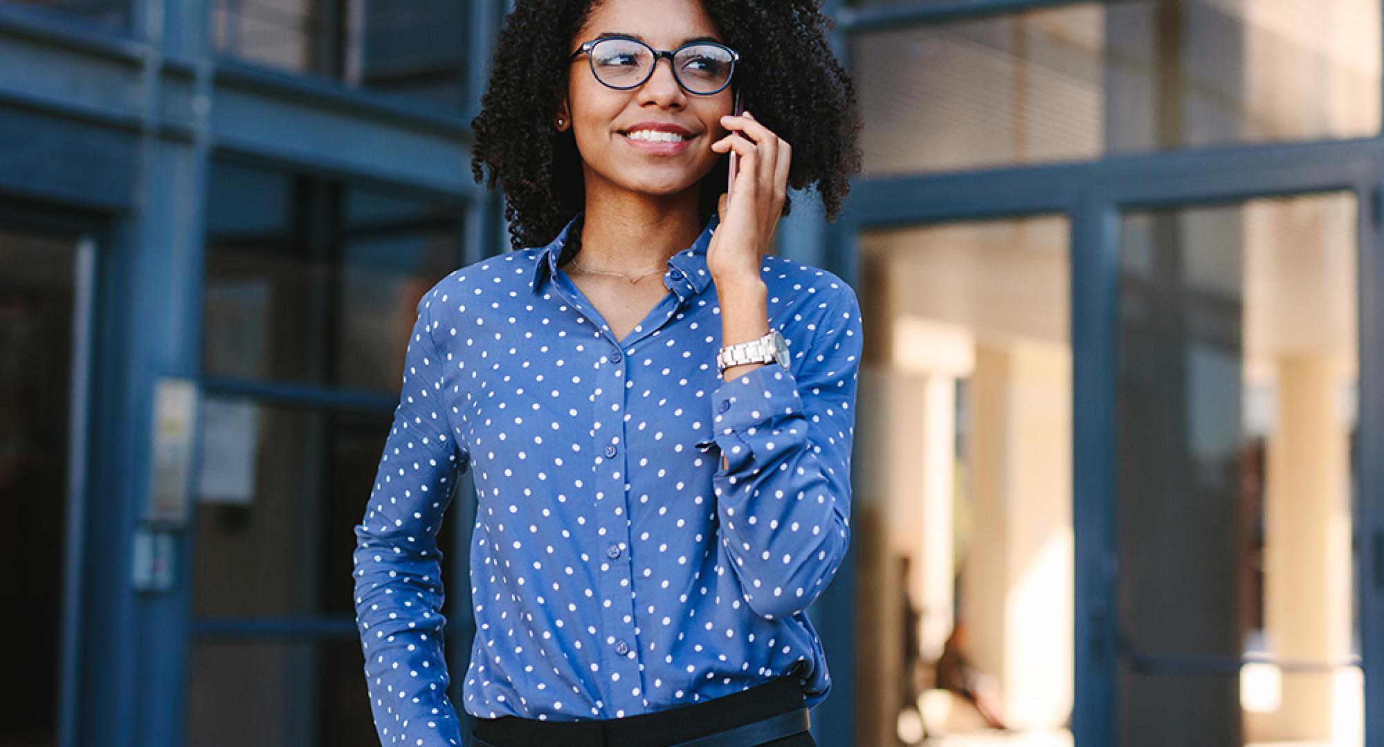 Public sector worker on the phone