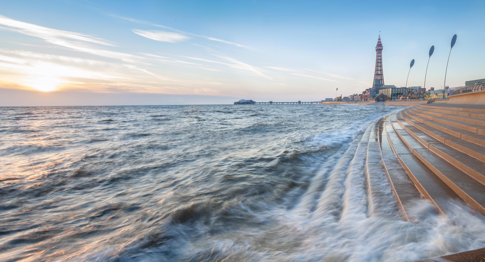 View of Blackpool beach, including the tower