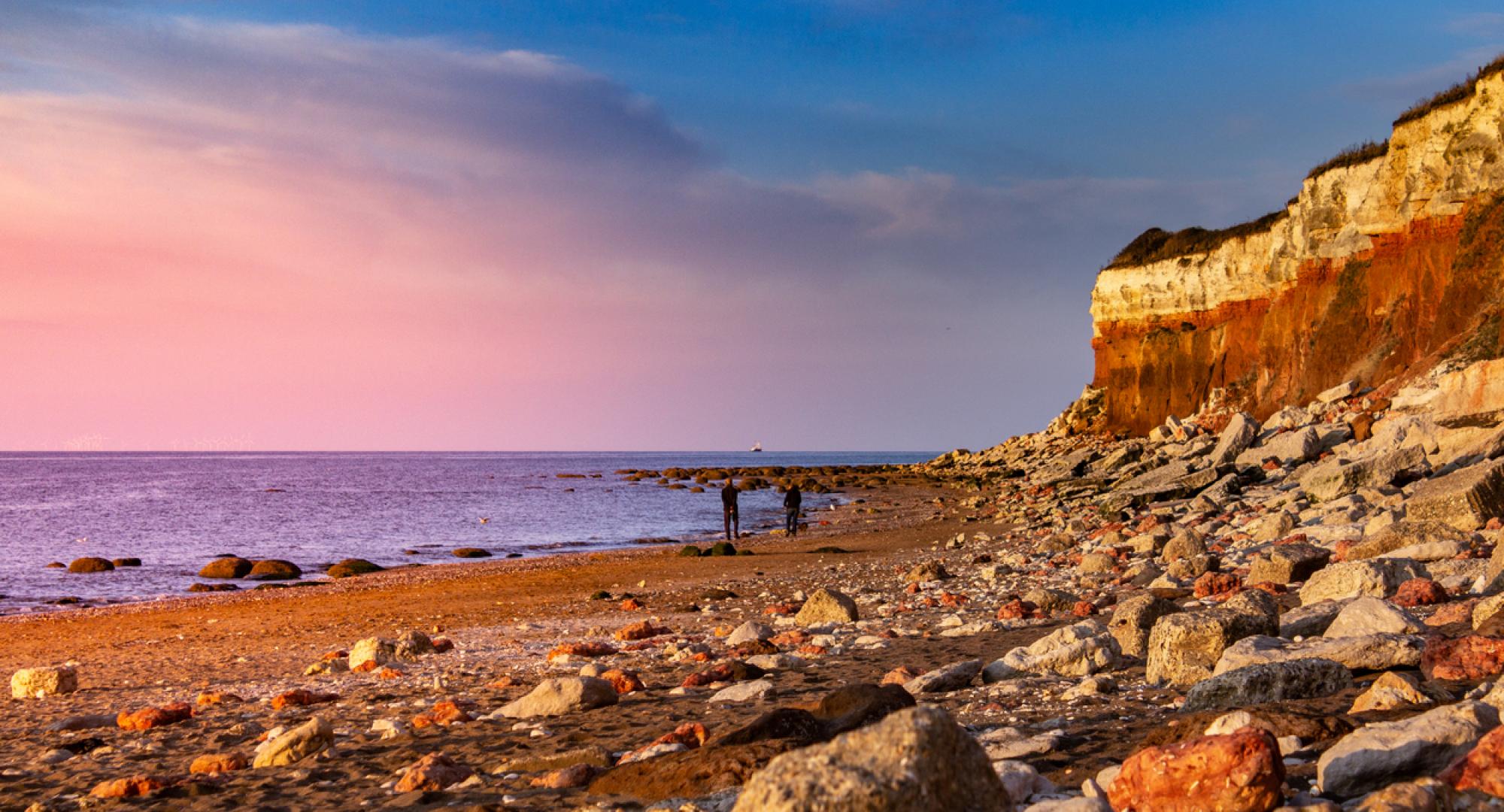 Cliffs at Hunstanton at dask