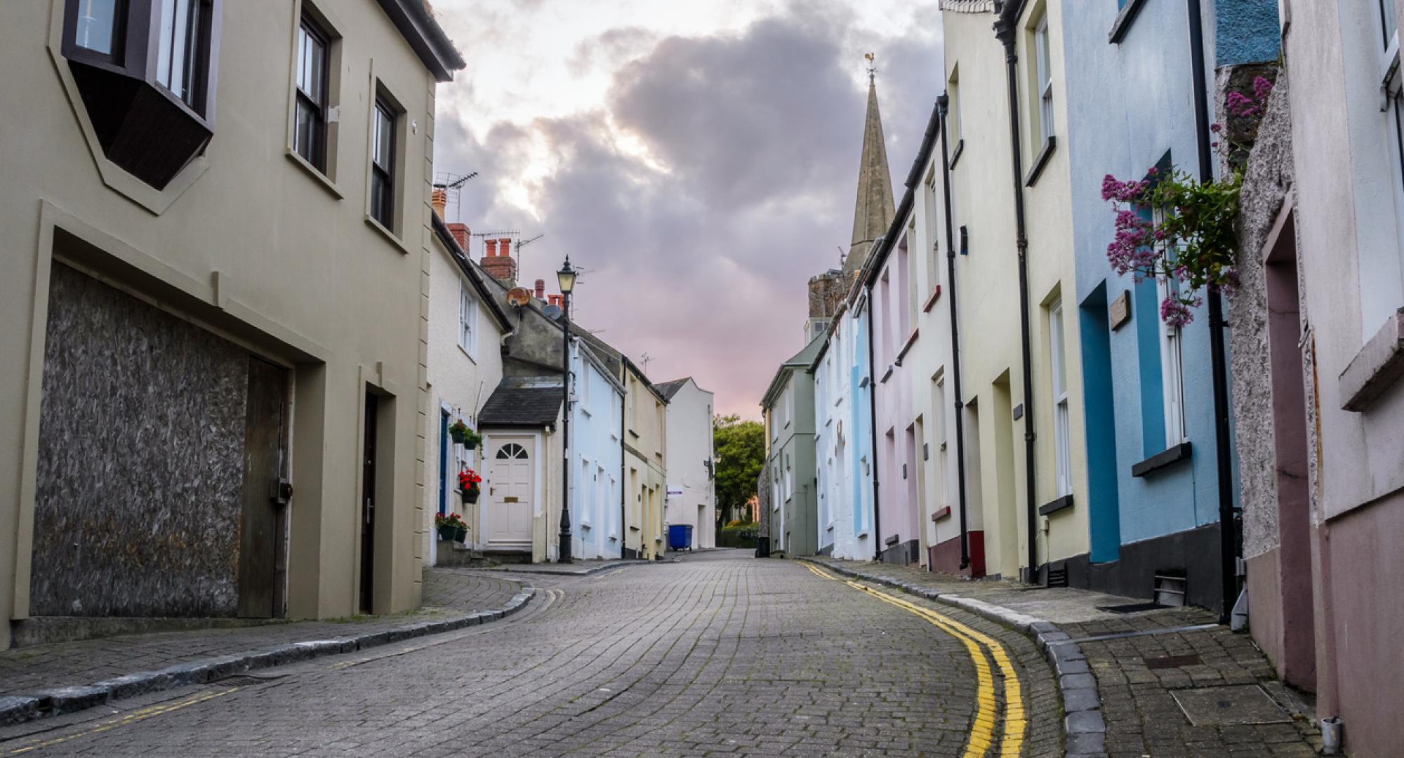 pastel coloured houses in south wales