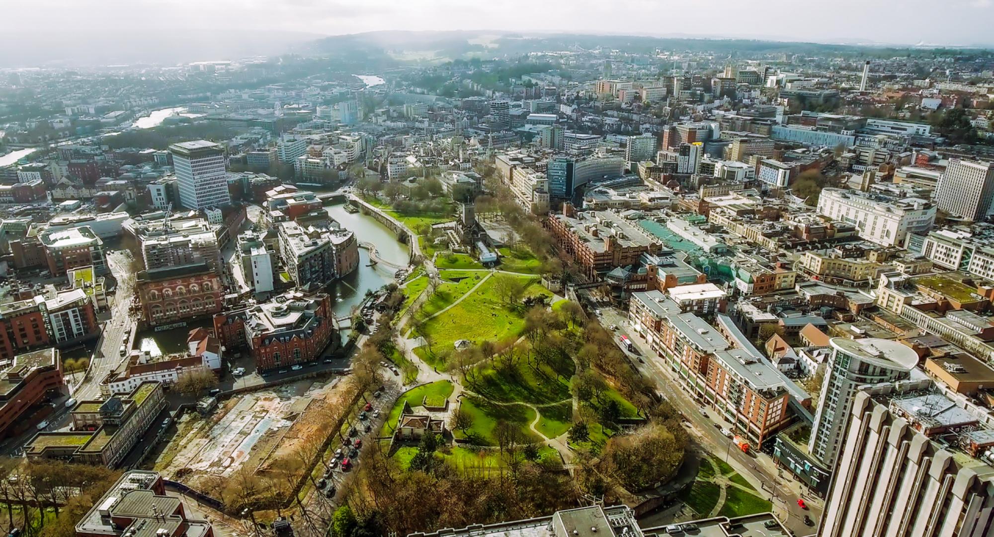 Aerial view of Bristol