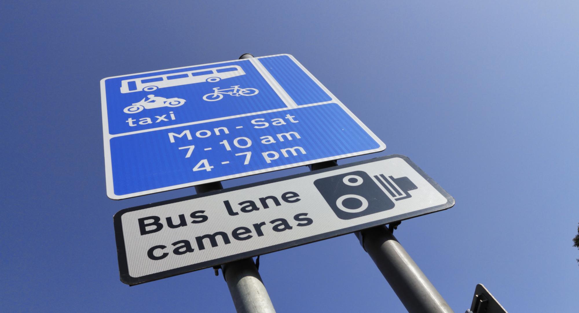 Bus lane sign