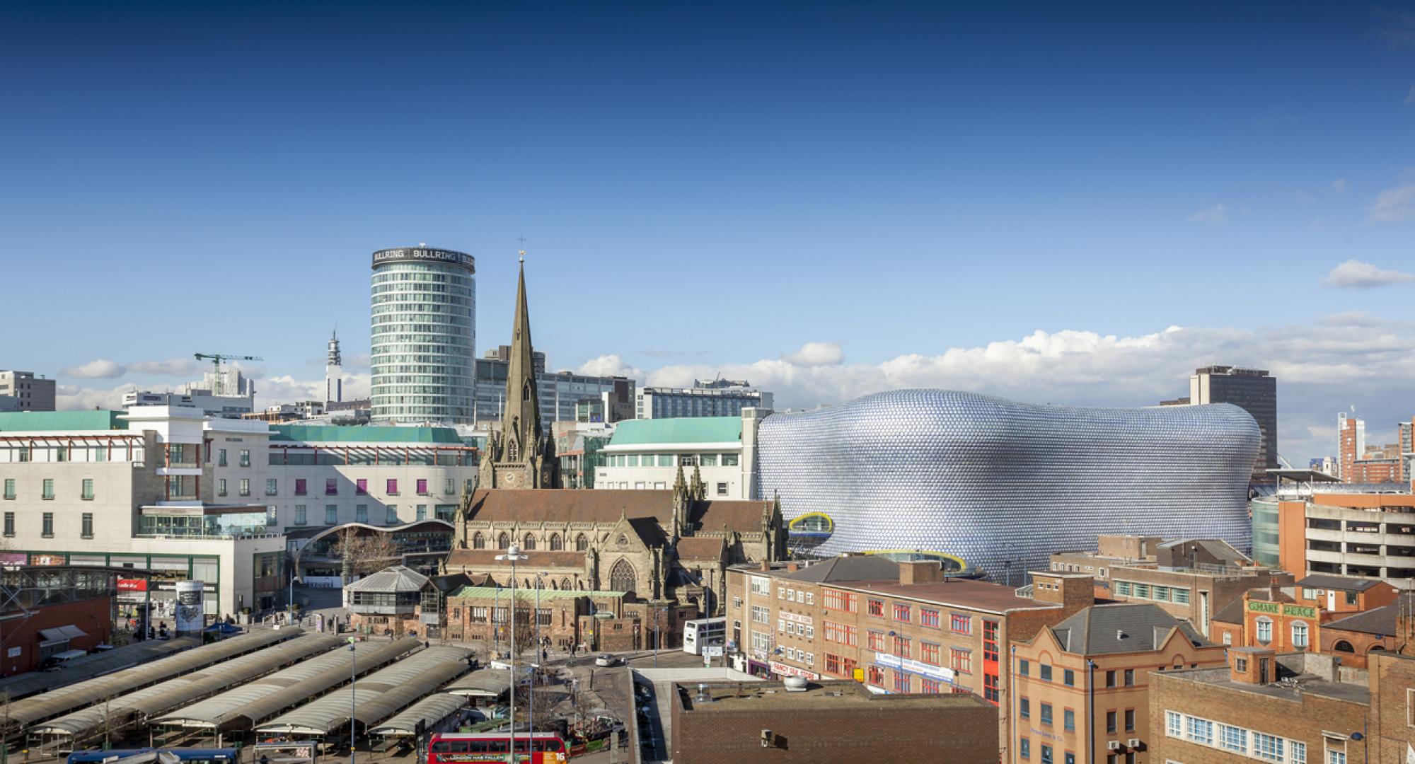 Daytime view of Birmingham skyline
