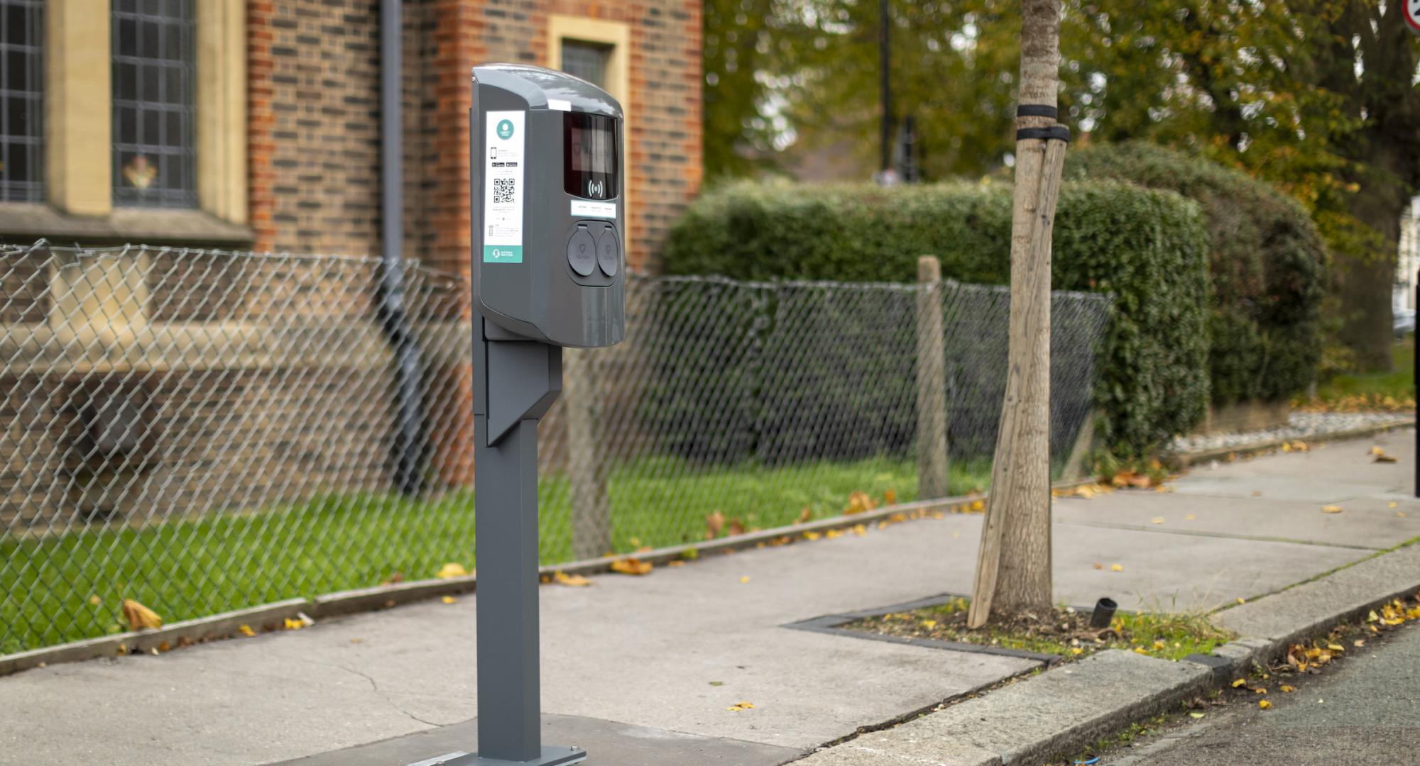 Liberty Charge electric vehicle charging point on the street