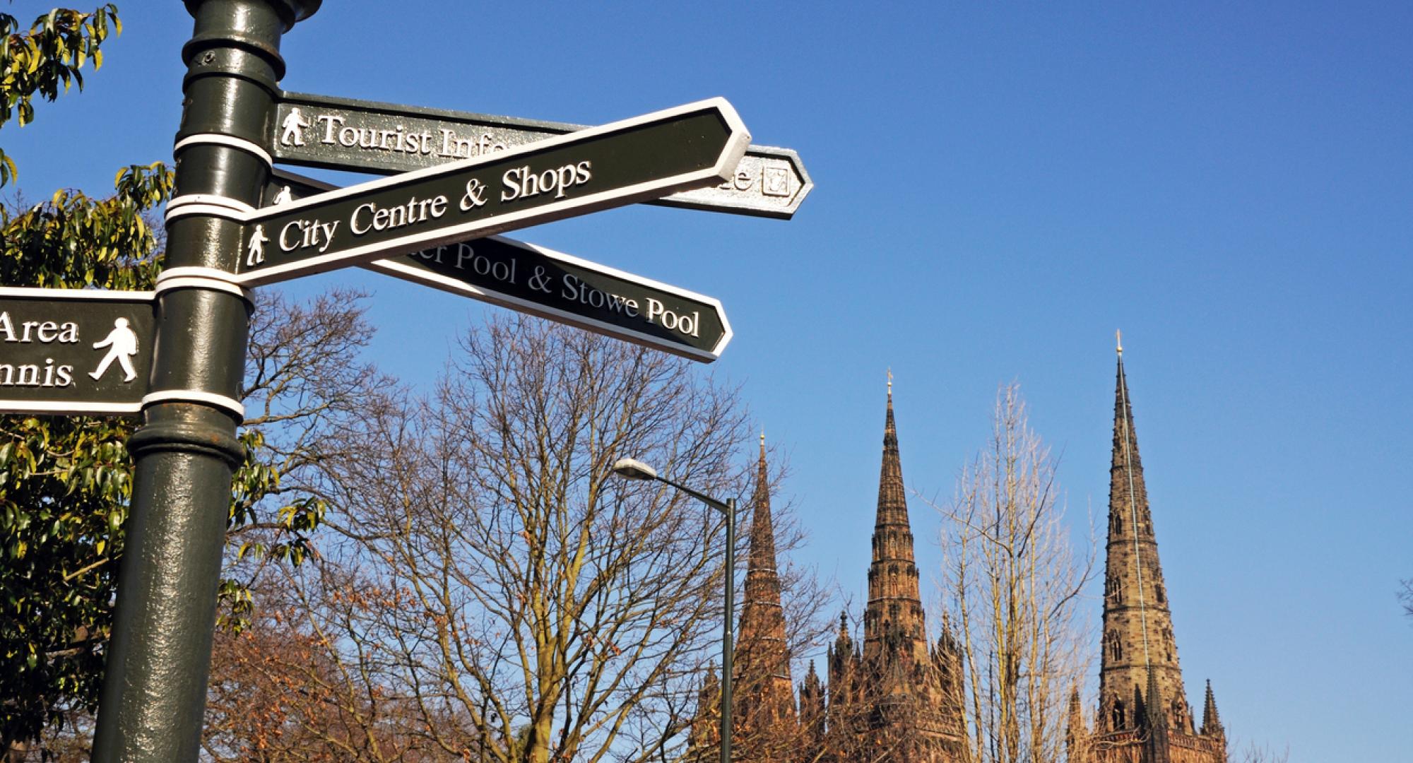 Street sign in lichfield