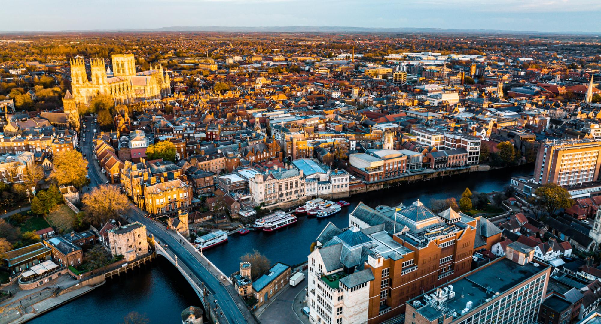 Aerial view of York