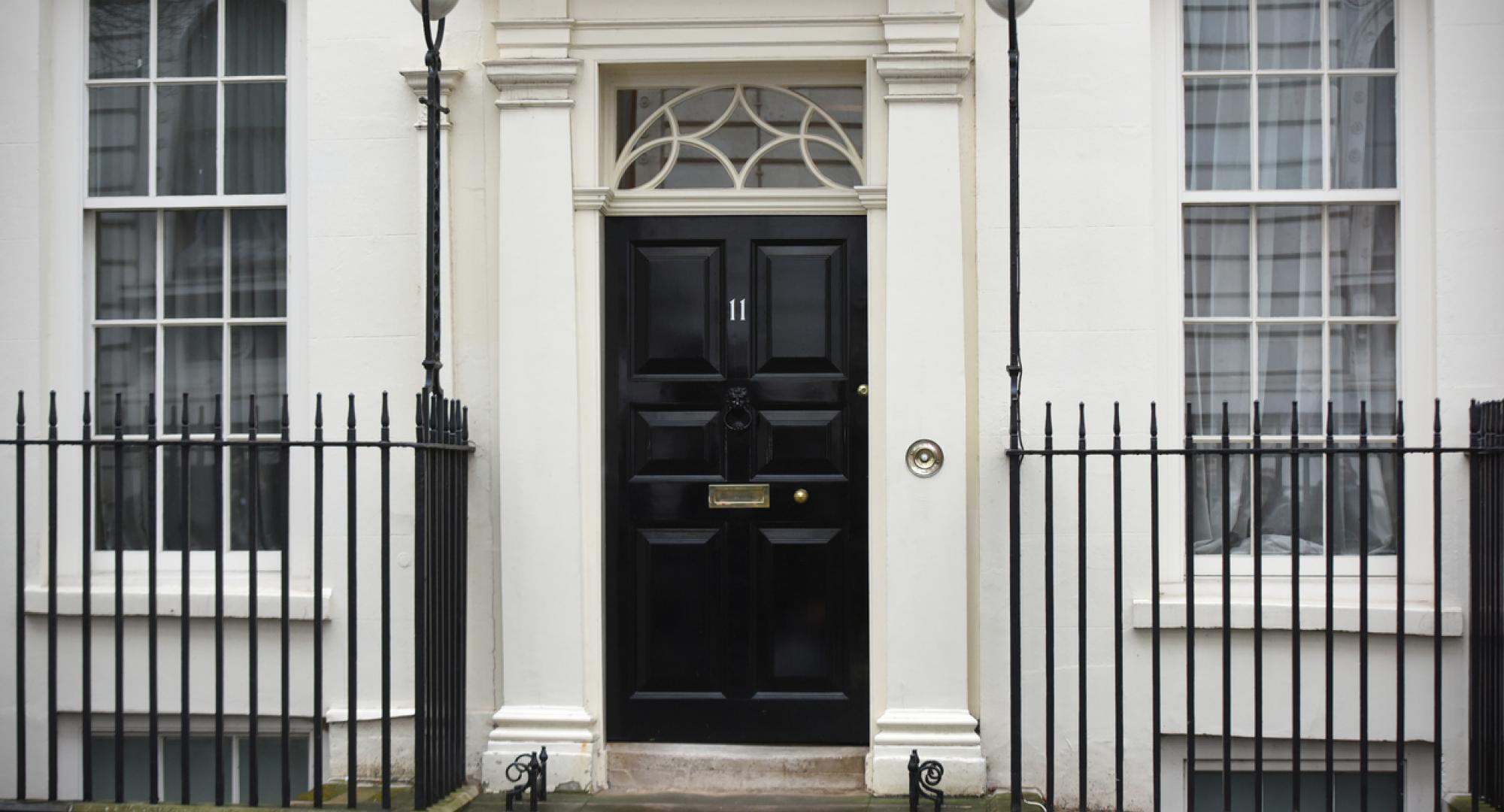 The door to 11, Downing Street