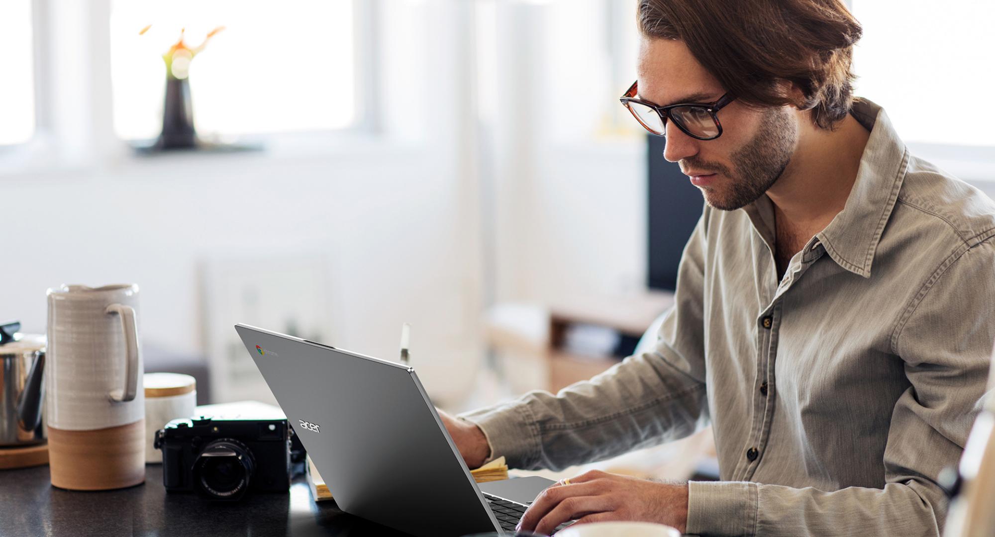 Man on computer