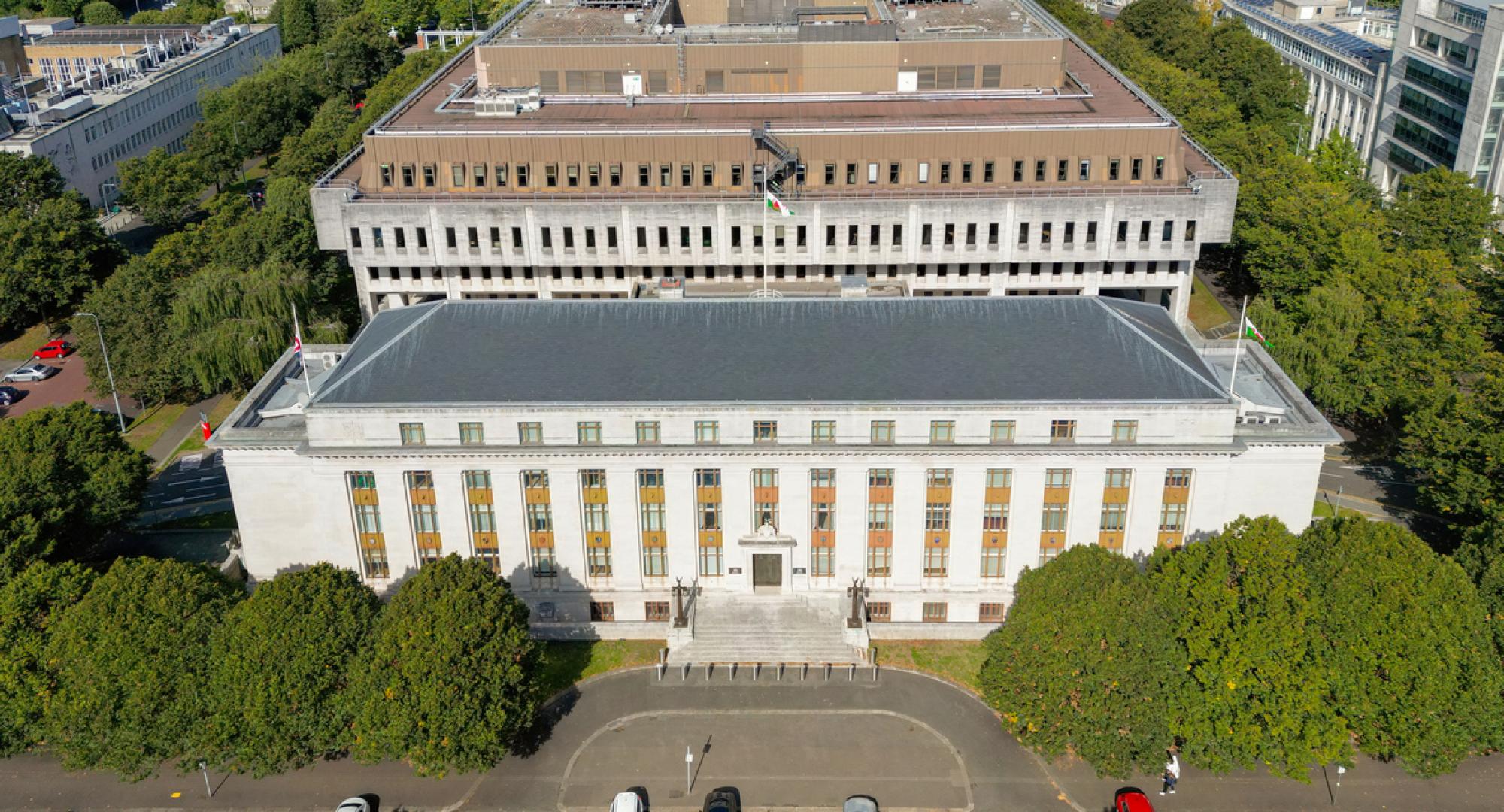 Welsh Government building in Cardiff