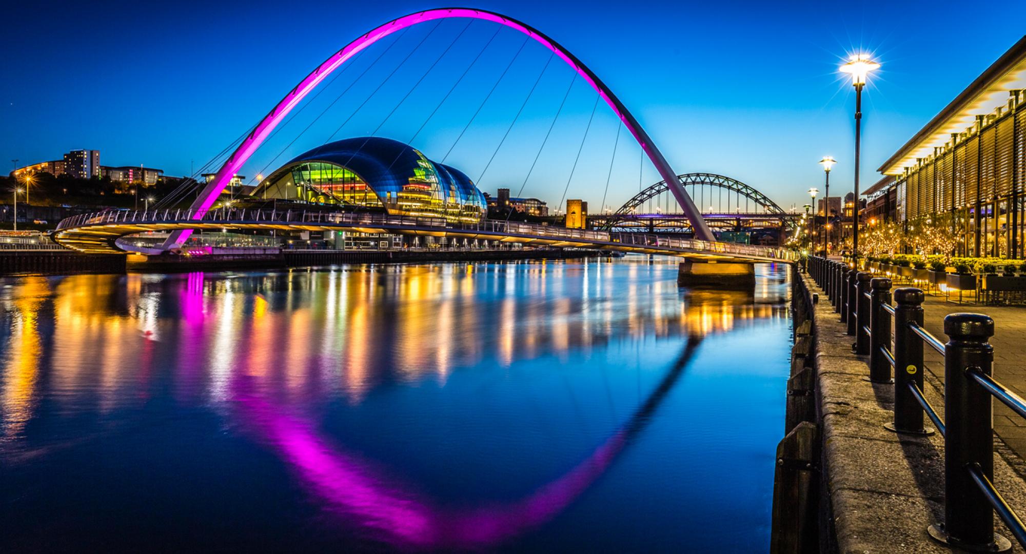 Newcastle in twilight