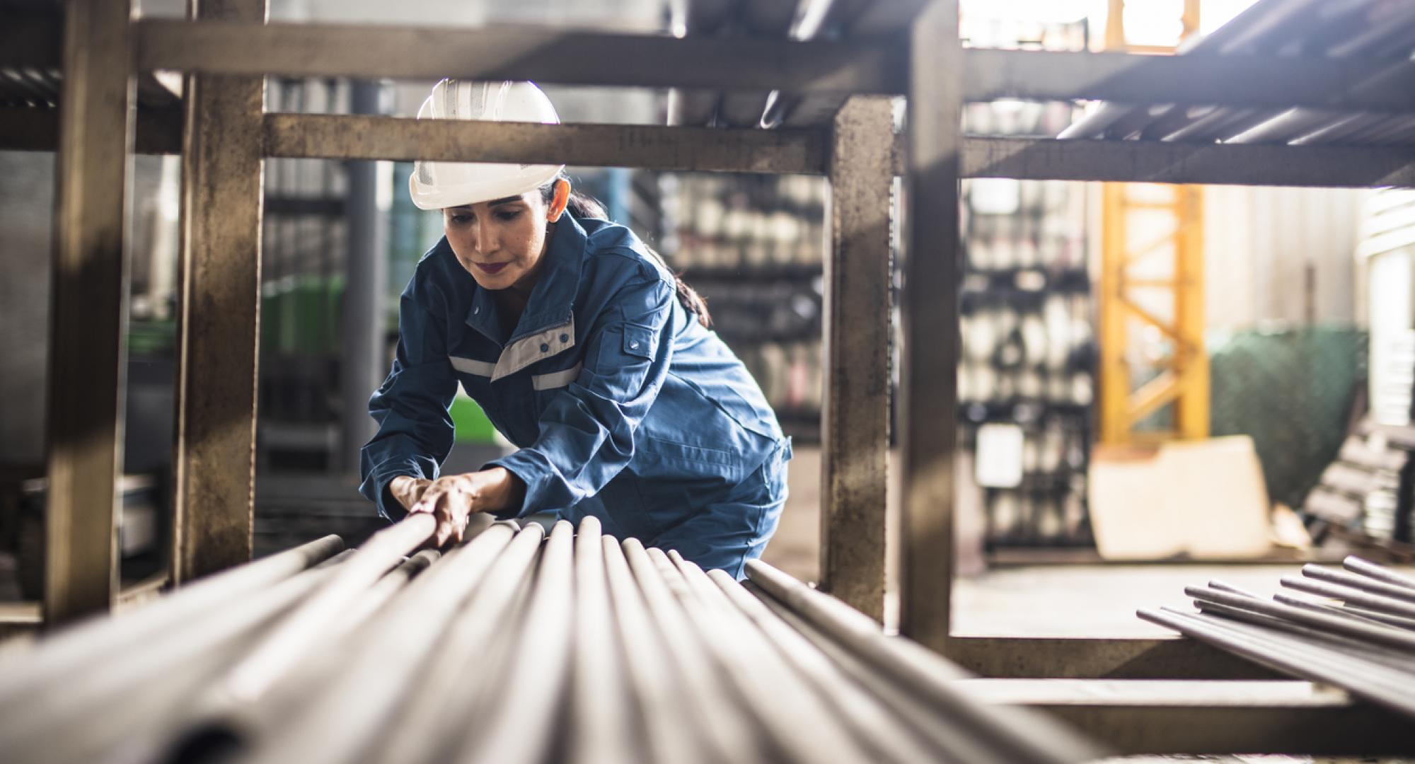 Woman in industrial work