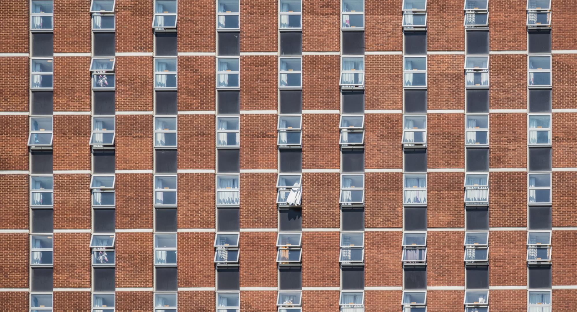 Facade of apartment building