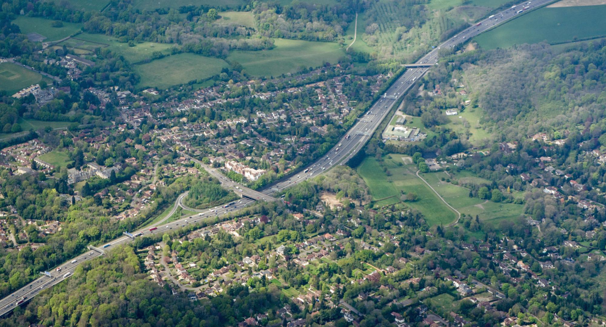 Aerial view of Rickmansworth, Hertforshire