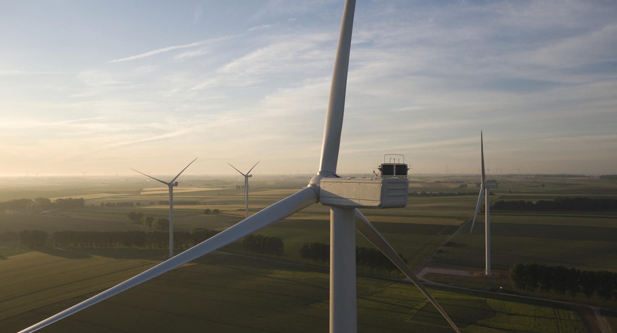 Wind turbines in England