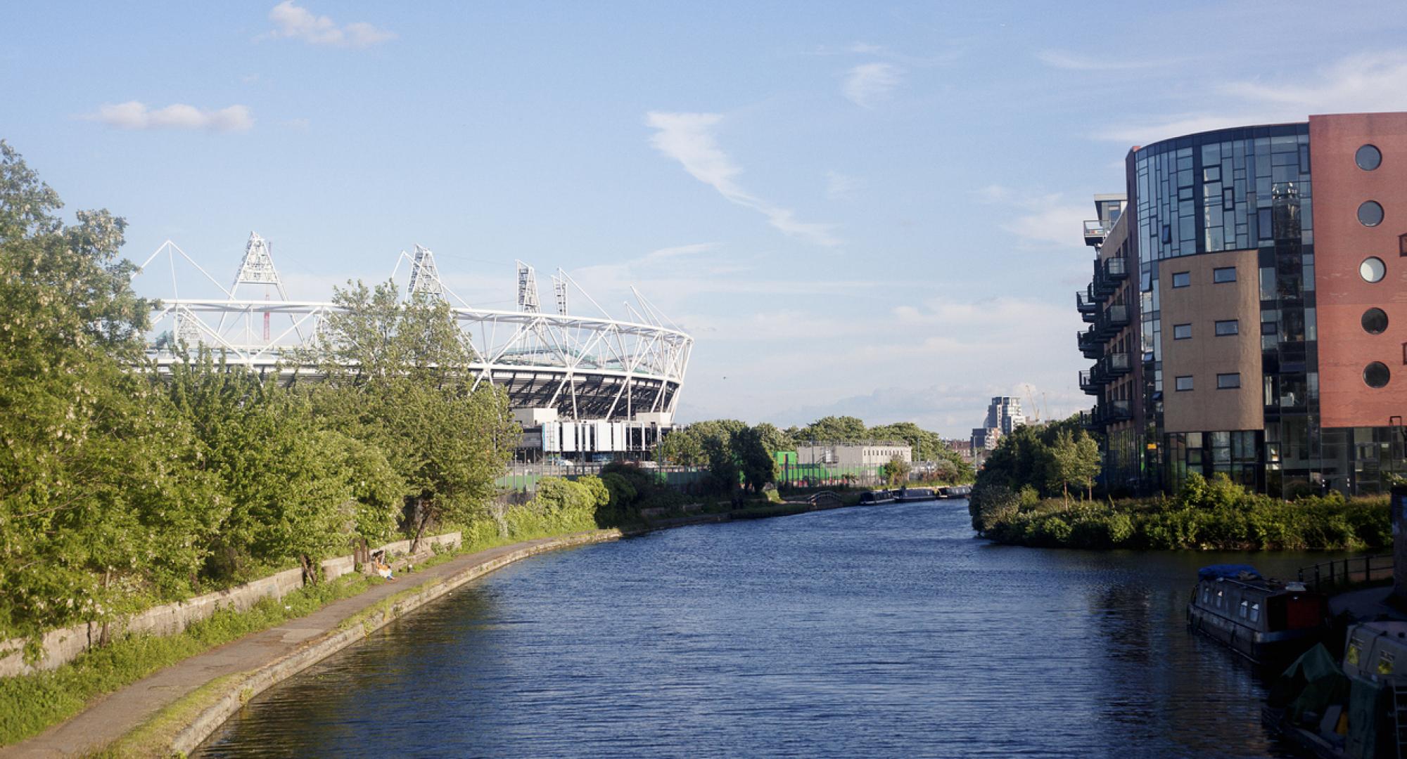 View of the London Stadium, Newham and the surrounding area