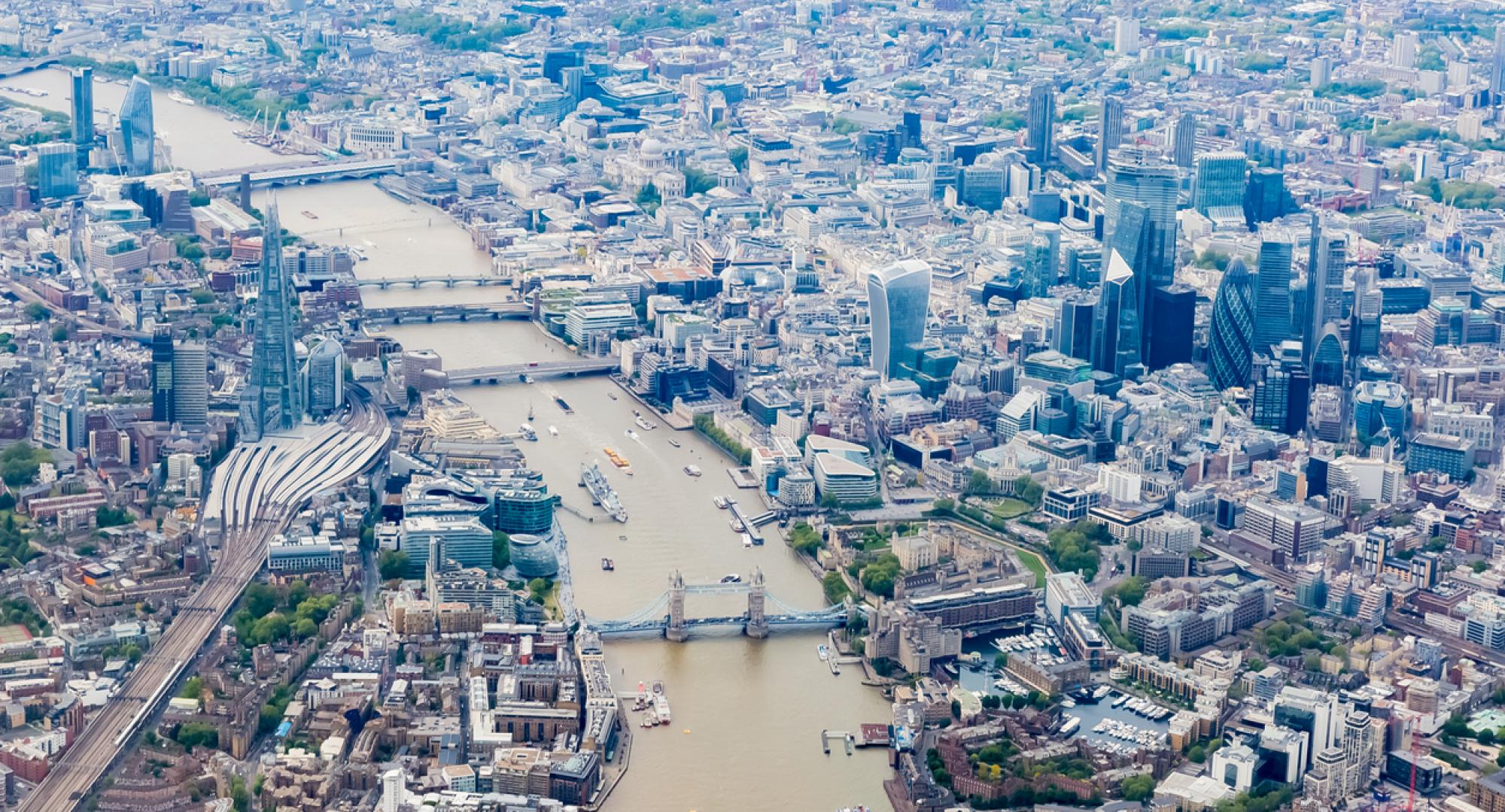 Aerial view of London