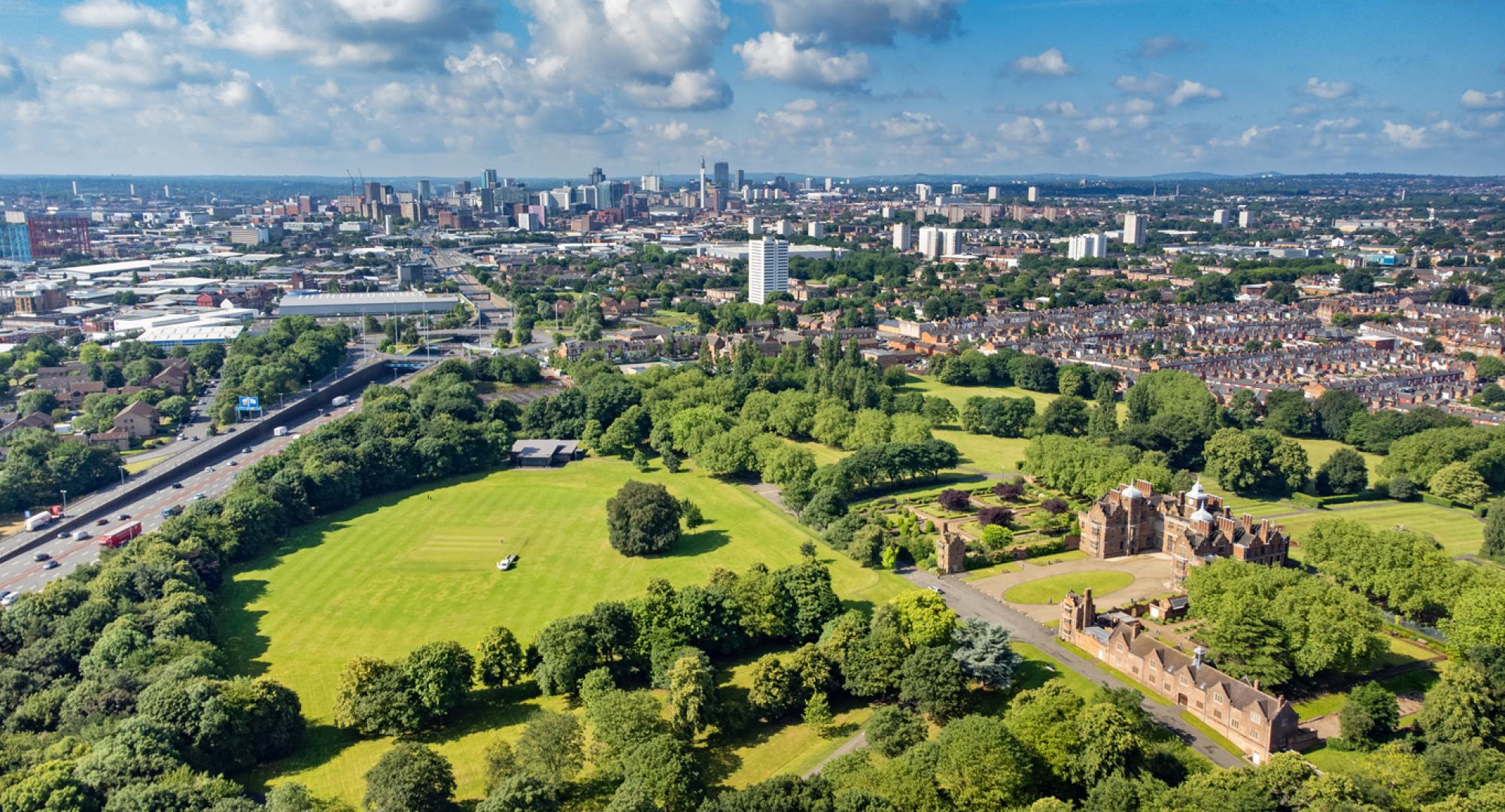 Aerial view of Birmingham