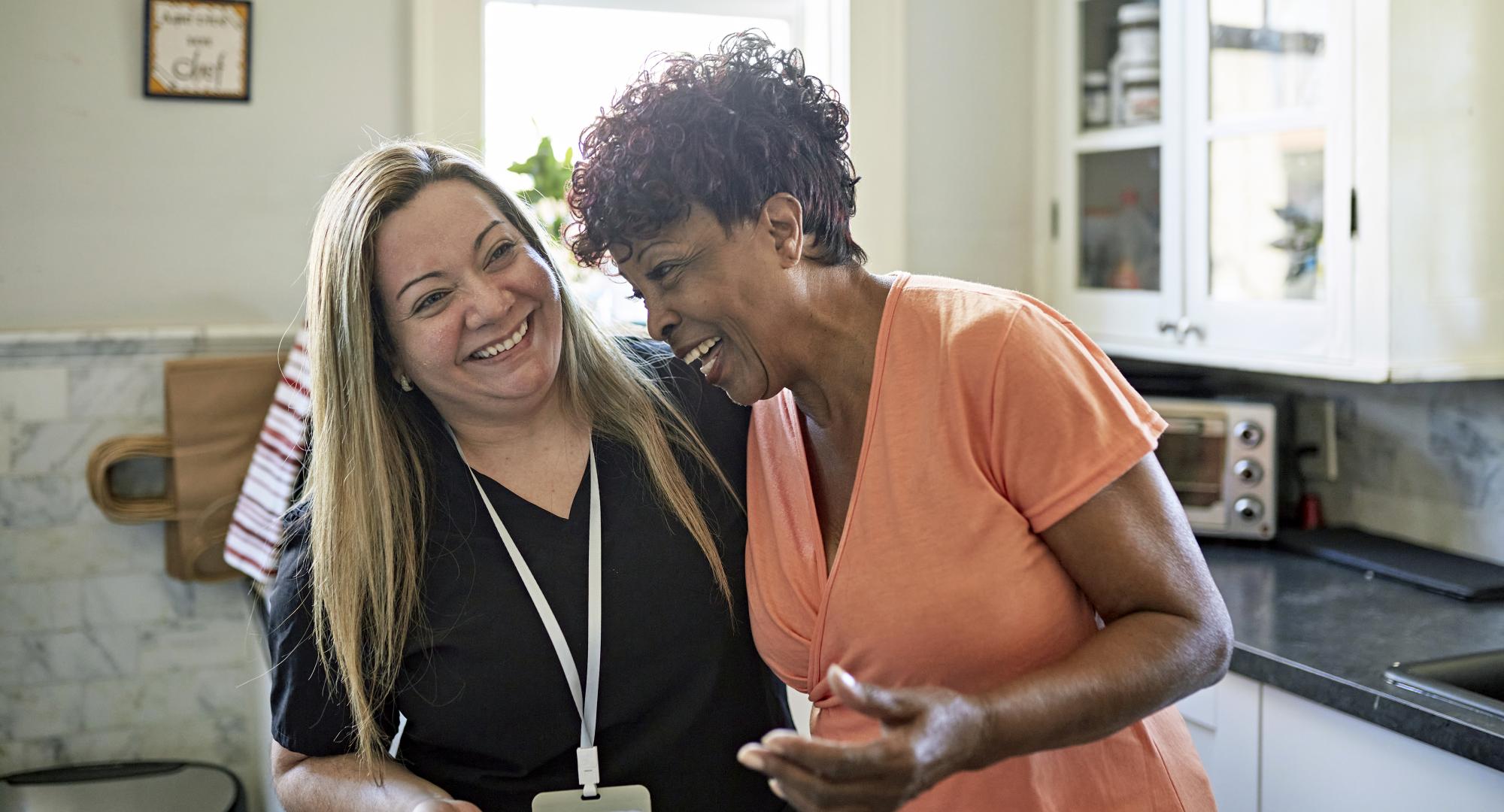 Carer with patient