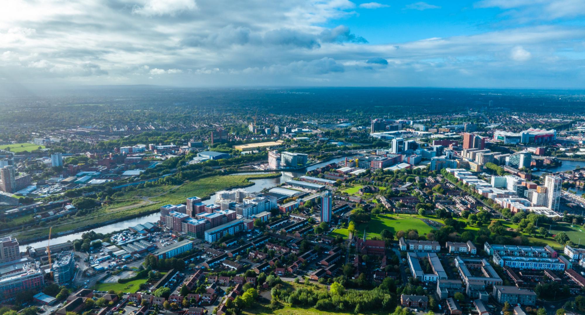 View of Greater Manchester from the air