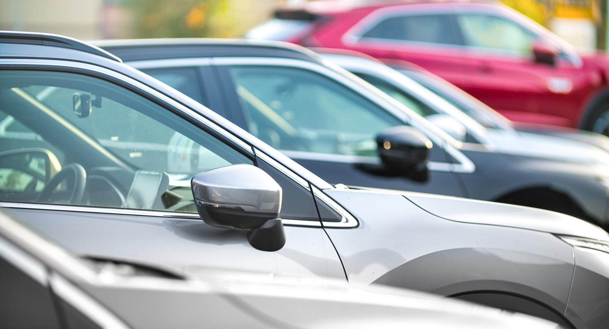 Cars in a car park