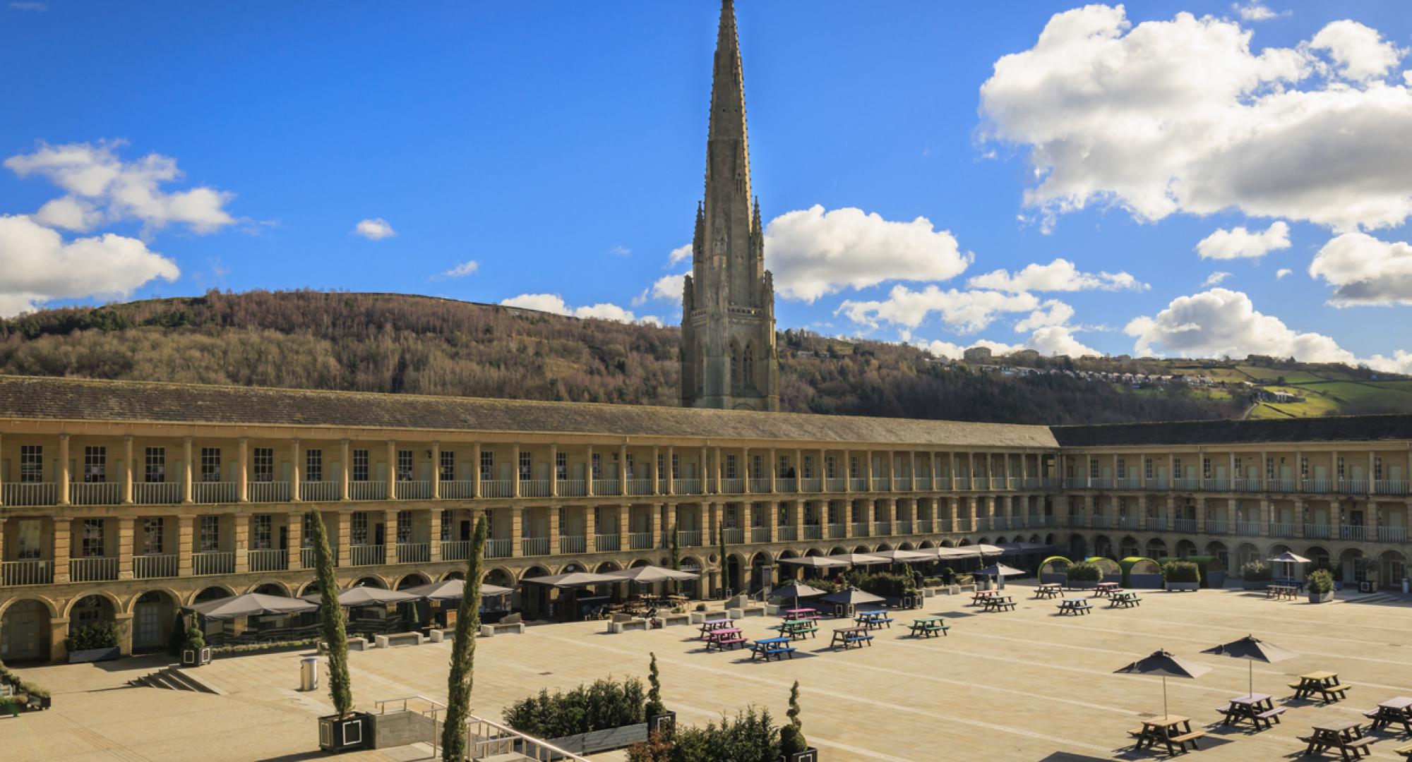 Piece Hall, Halifax on a Sunday day