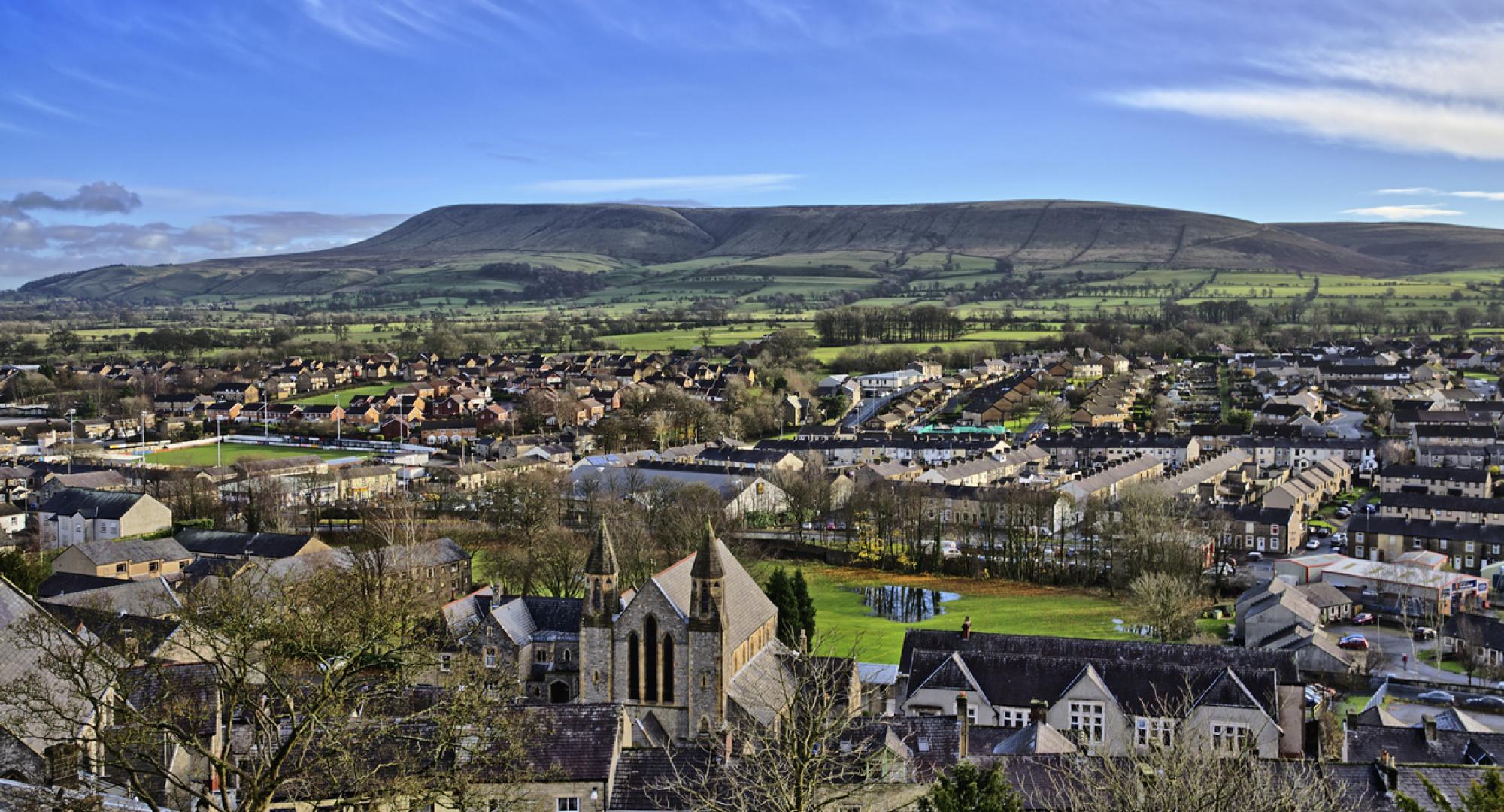 View of Pendle Hill from Clitheroe