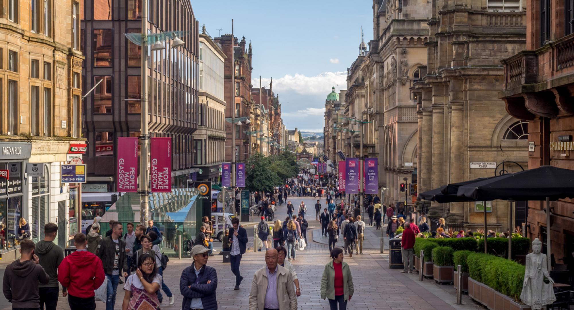 High street in Glasgow