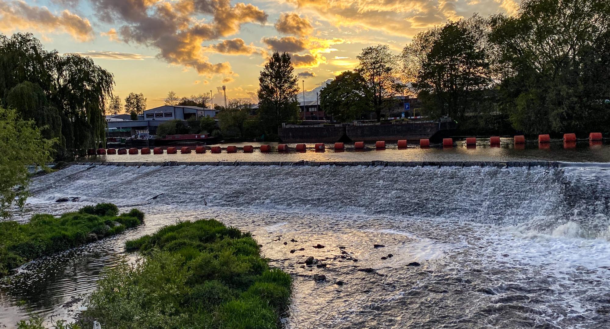 River flowing through wakefield