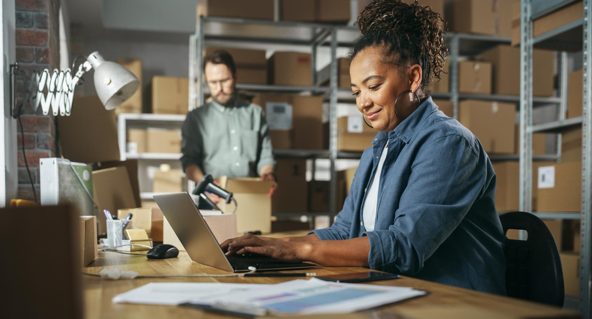 Woman running a small to medium sized enterprise