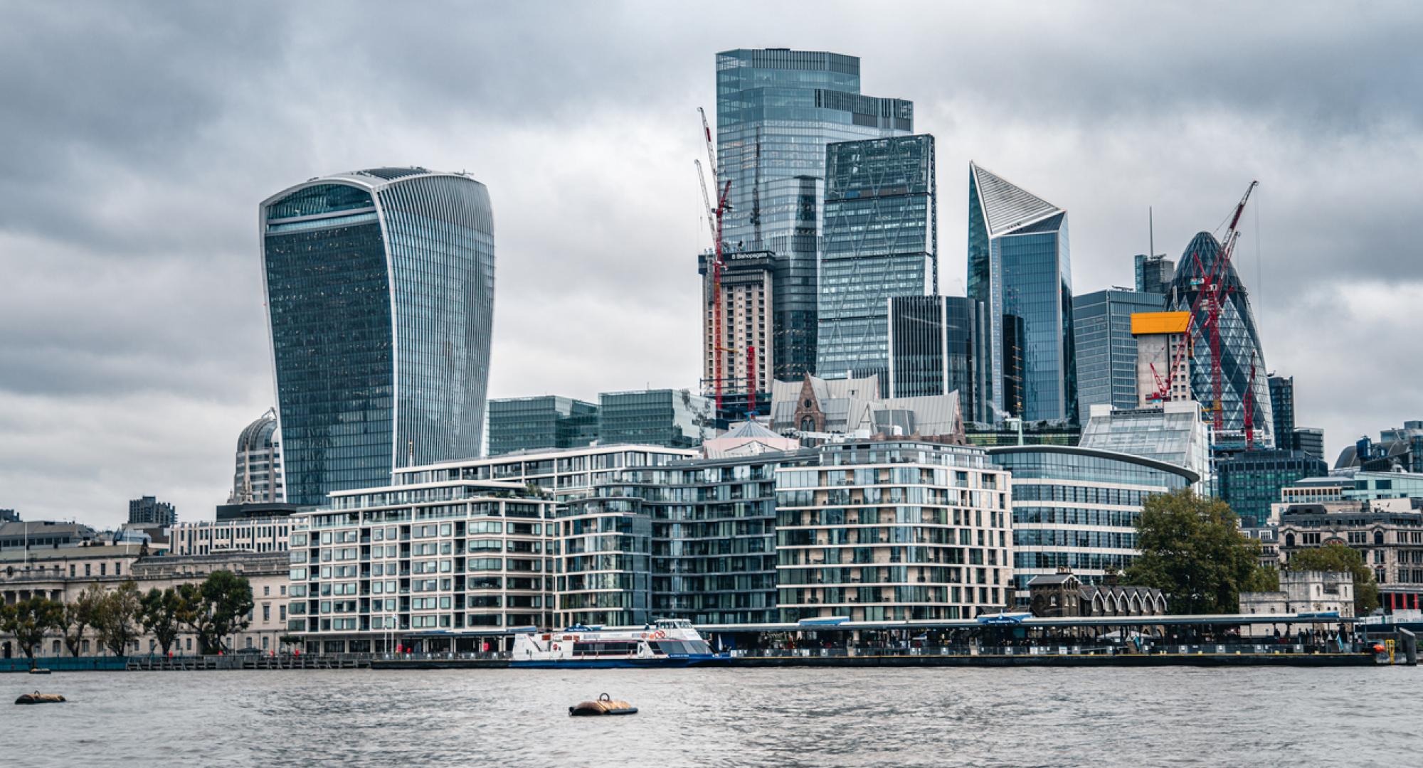 Image of the City of London from the River Thames