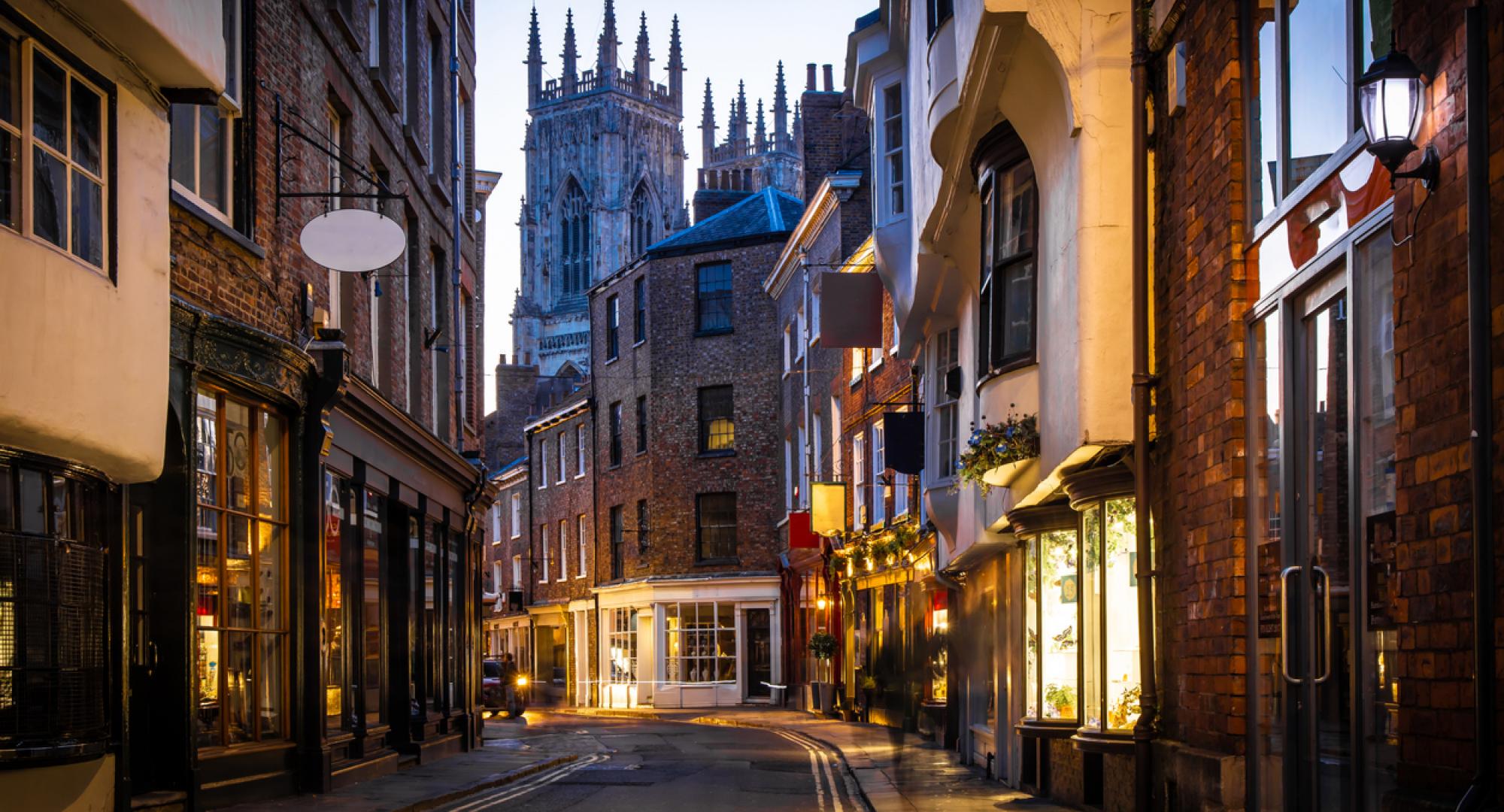 York street in the evening